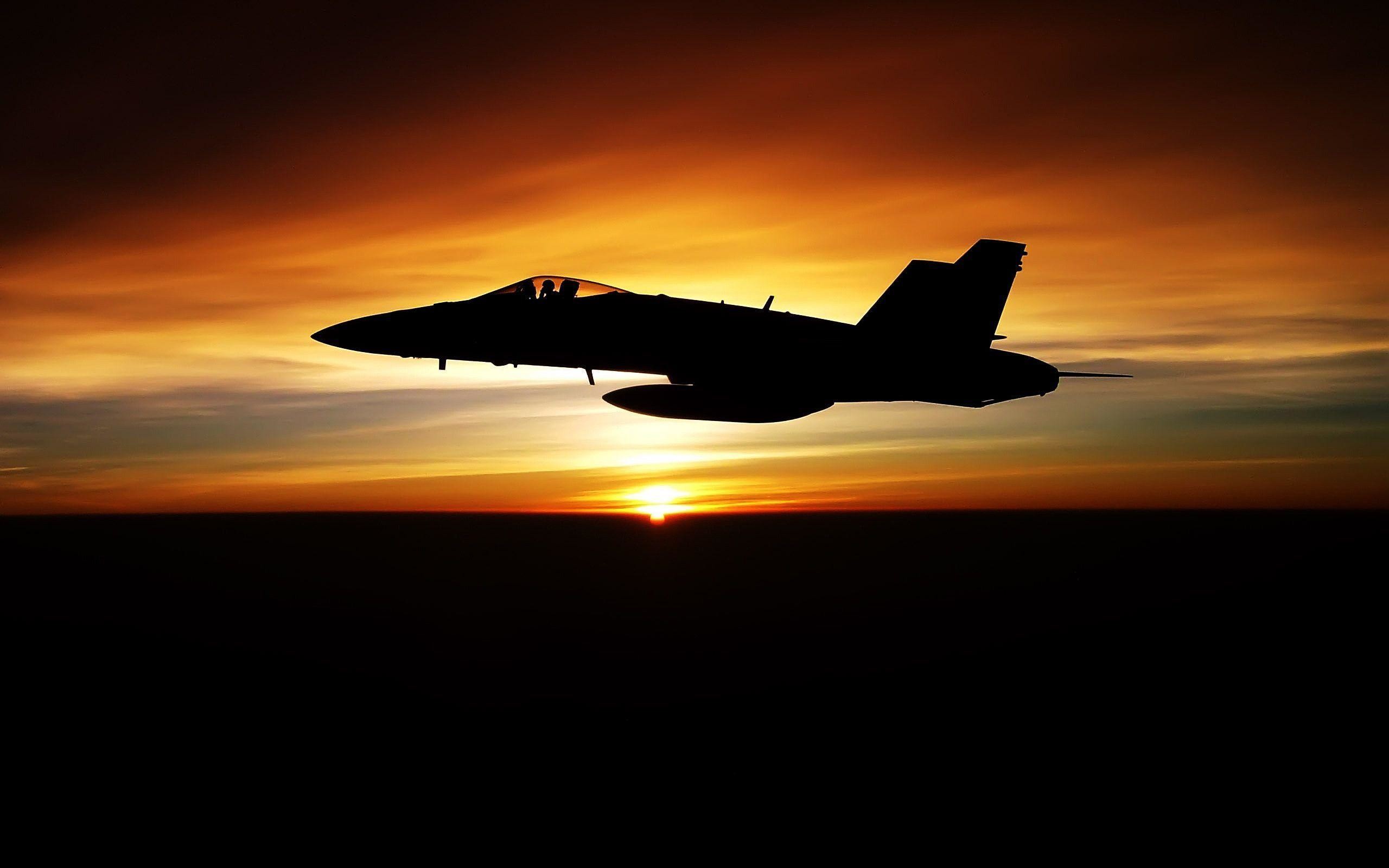 2560x1600 F18 Hornet Sunset Wallpapers | Pictures