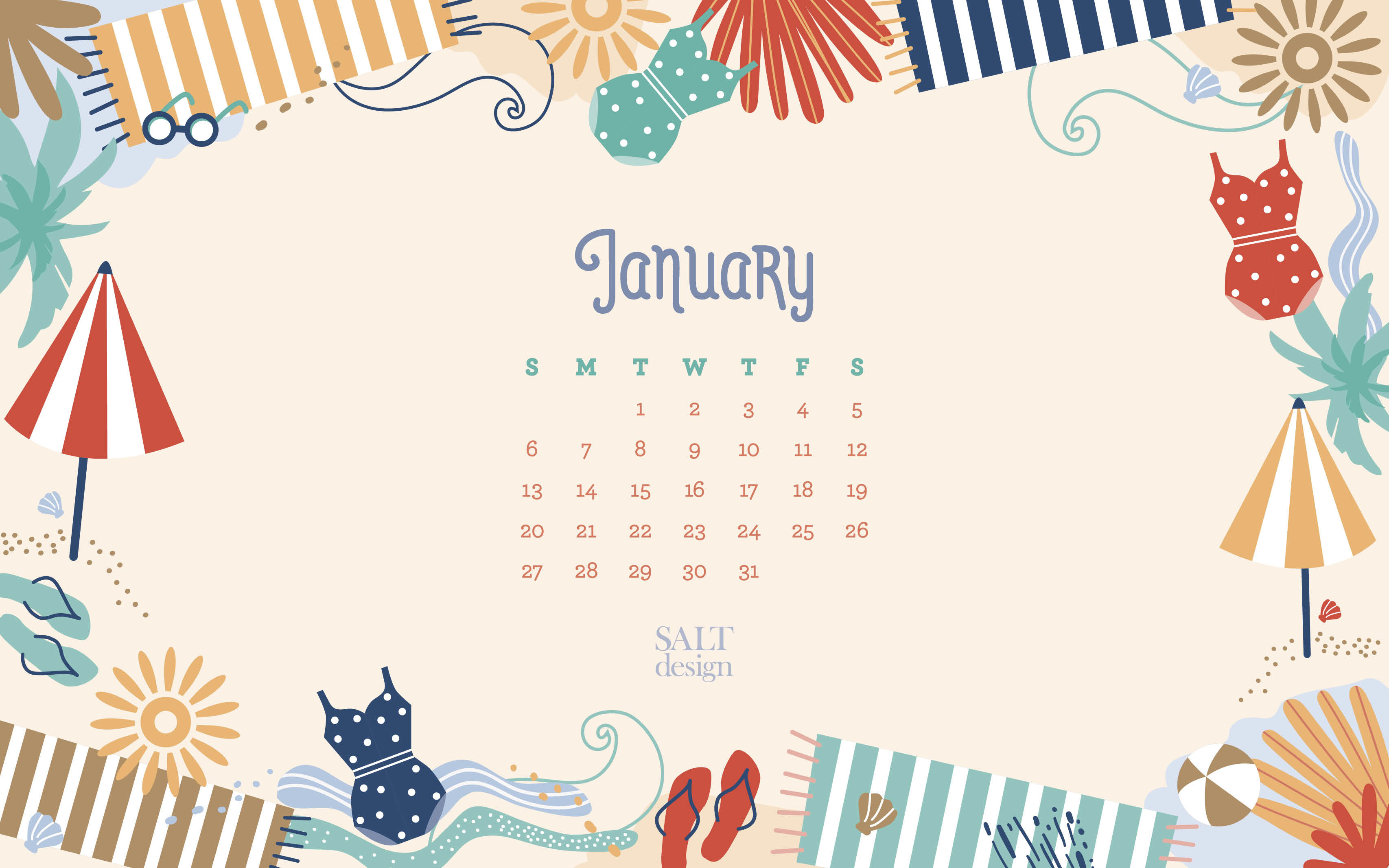 3413x2133 Download your very own 2019 January Calendar!
