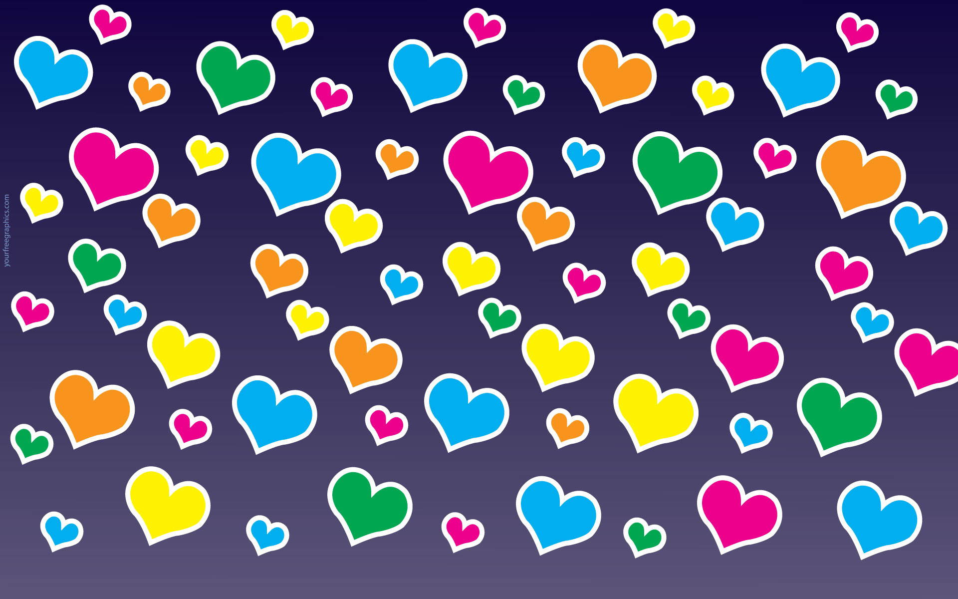 1920x1200 Colorful Hearts Wallpaper Images #Q5V