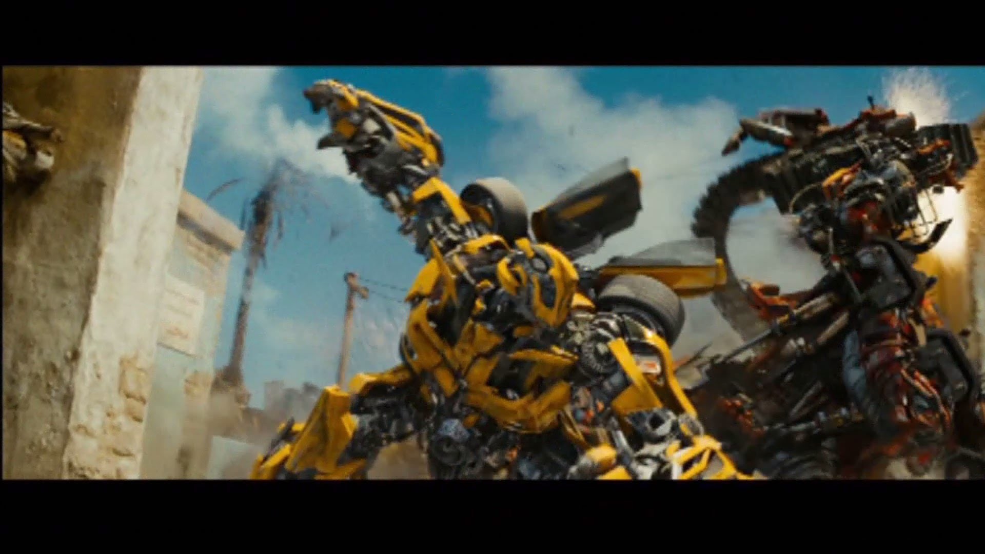 1920x1080 Transformers revenge of the fallen Bumblebee vs rampage and ravage (1080.
