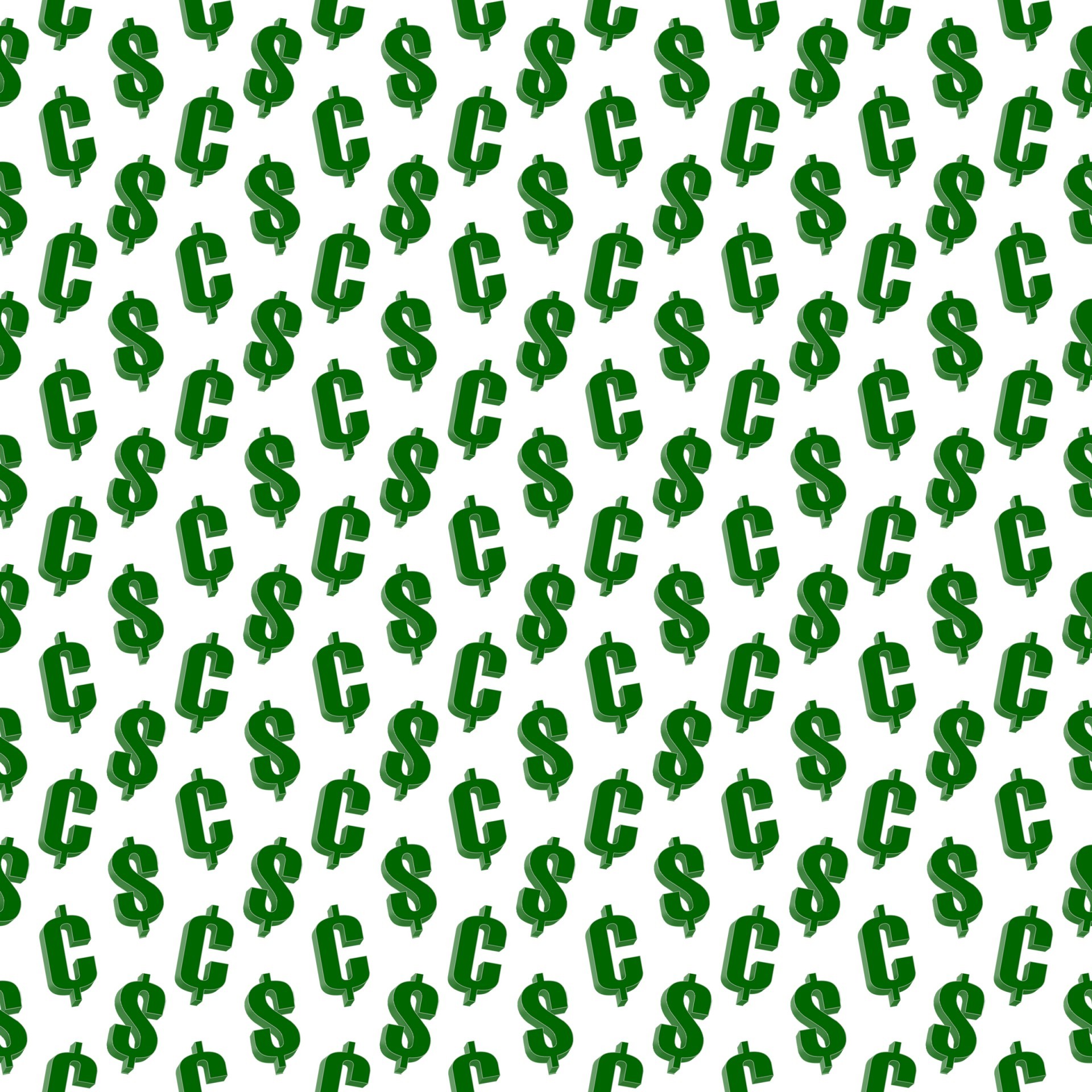 1920x1920 Dollars And Cents Repeating Pattern Gothic Style Dollar Sign ...