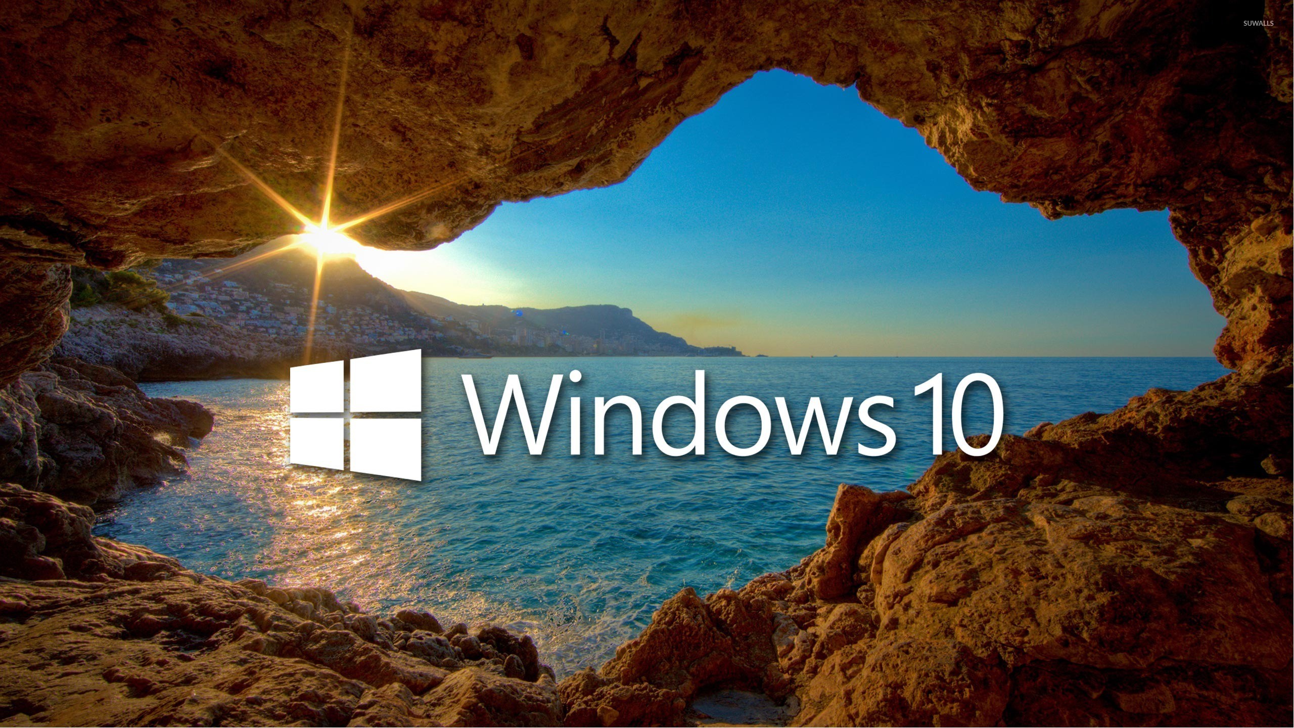 2560x1440 Windows 10 over the cave white text logo wallpaper  jpg