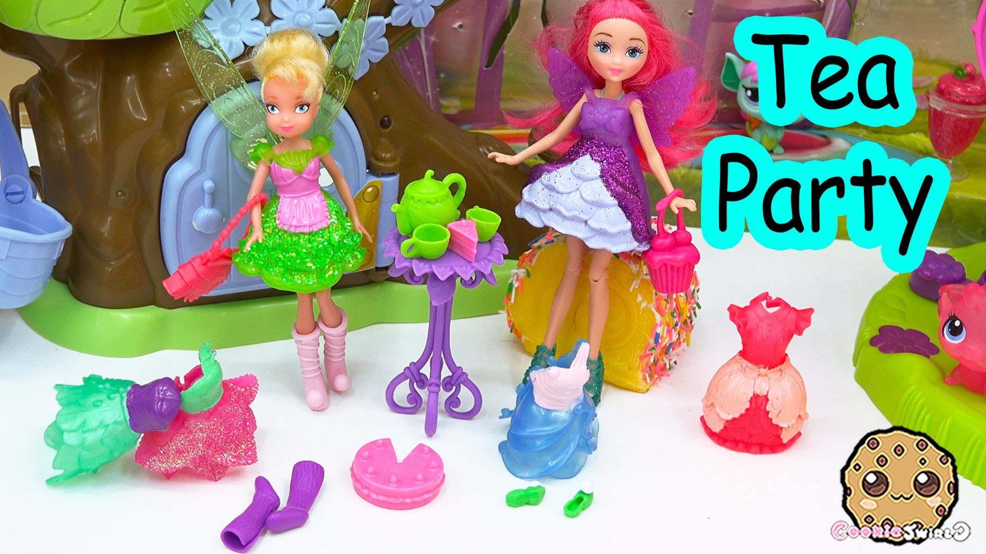 1920x1080 Disney Faries Tinker Bell Pixie Sweets Bakery Mini Fairy Doll Dress Up Tea  Party With Barbie - YouTube