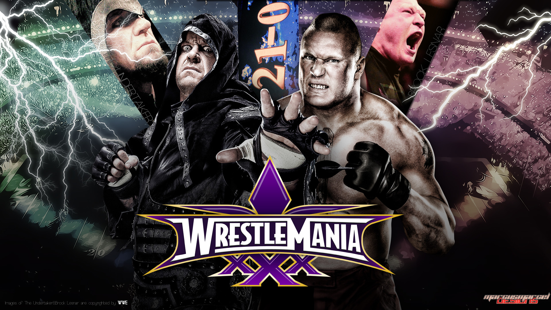 1920x1080 ... WrestleMania XXX - Undertaker vs Brock Lesnar by MarcusMarcel