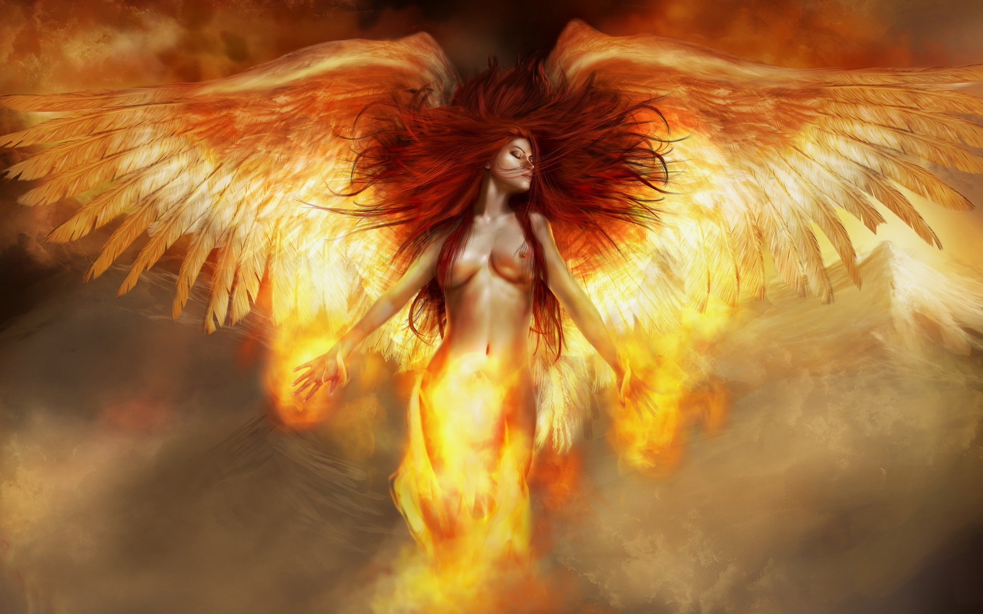 1920x1200 fantasy angels | desktop wallpapers fantasy fiery angel