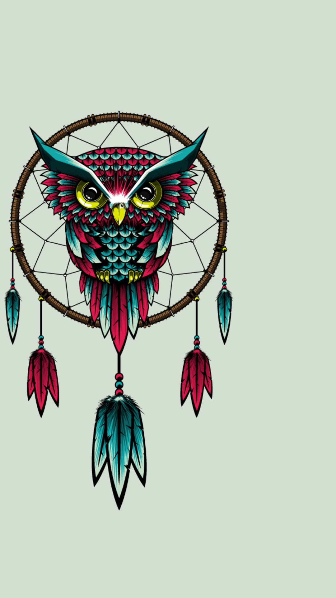 1080x1920 Owl Bird Dreamcatcher - Tap to see more beautifully creative dreamcatcher  wallpapers!