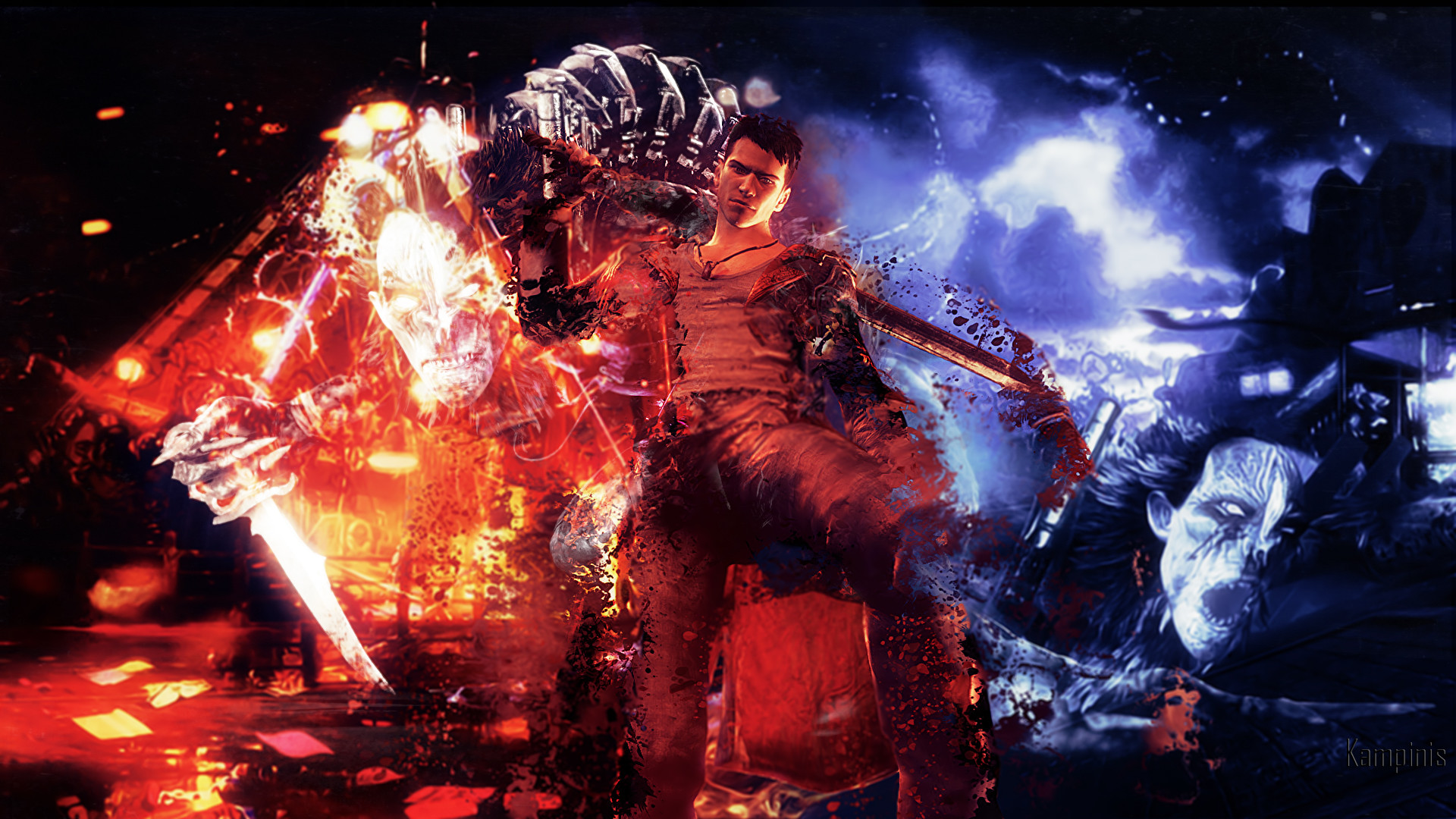 1920x1080 ... DmC: Devil May Cry Dante and The Hunter by kampinis