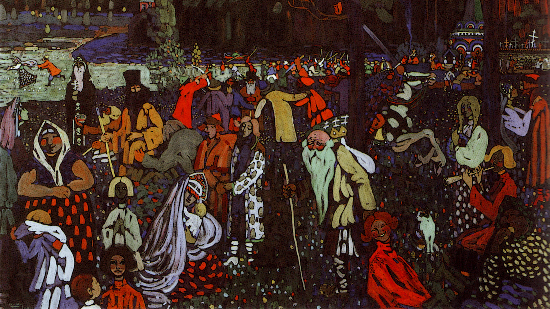 1920x1080 ... Colorful Life” (1907) by Wassily Kandinsky. “