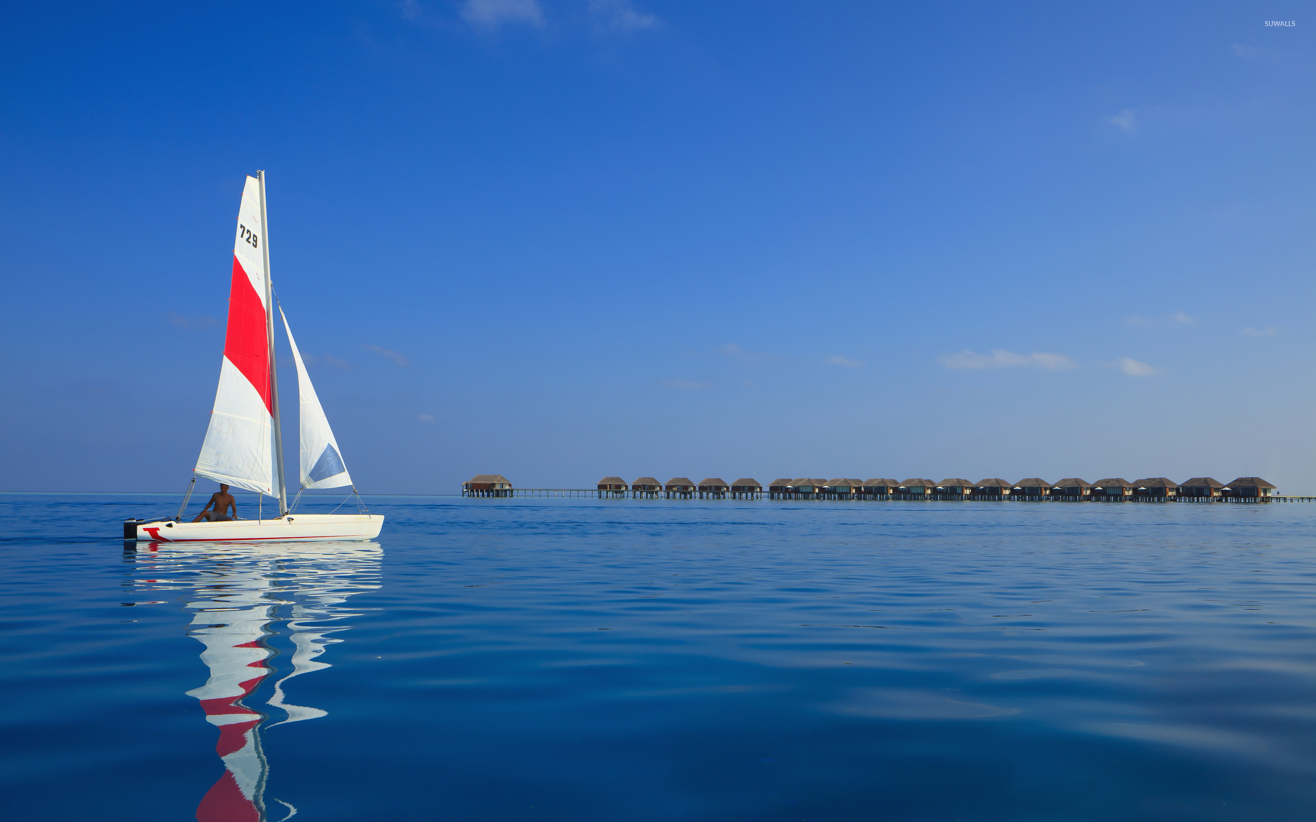 2560x1600 Sailing in Maldives wallpaper