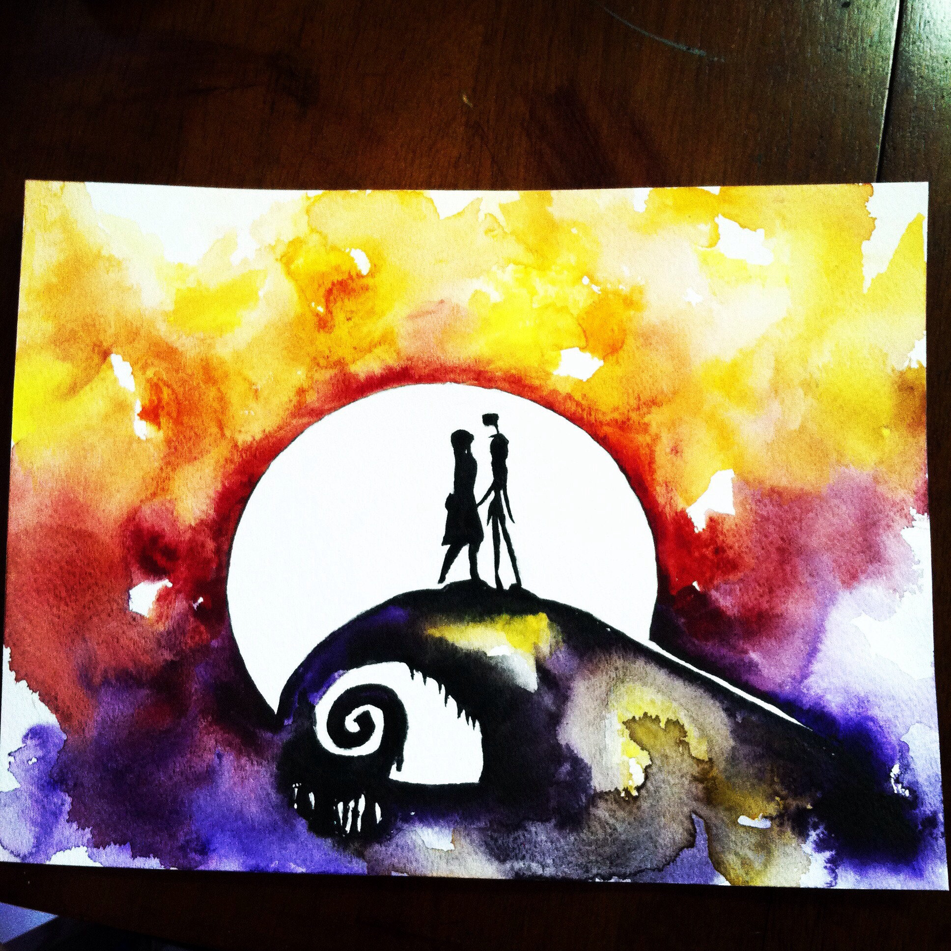 1936x1936 A Nightmare before Christmas. Watercolor 2014