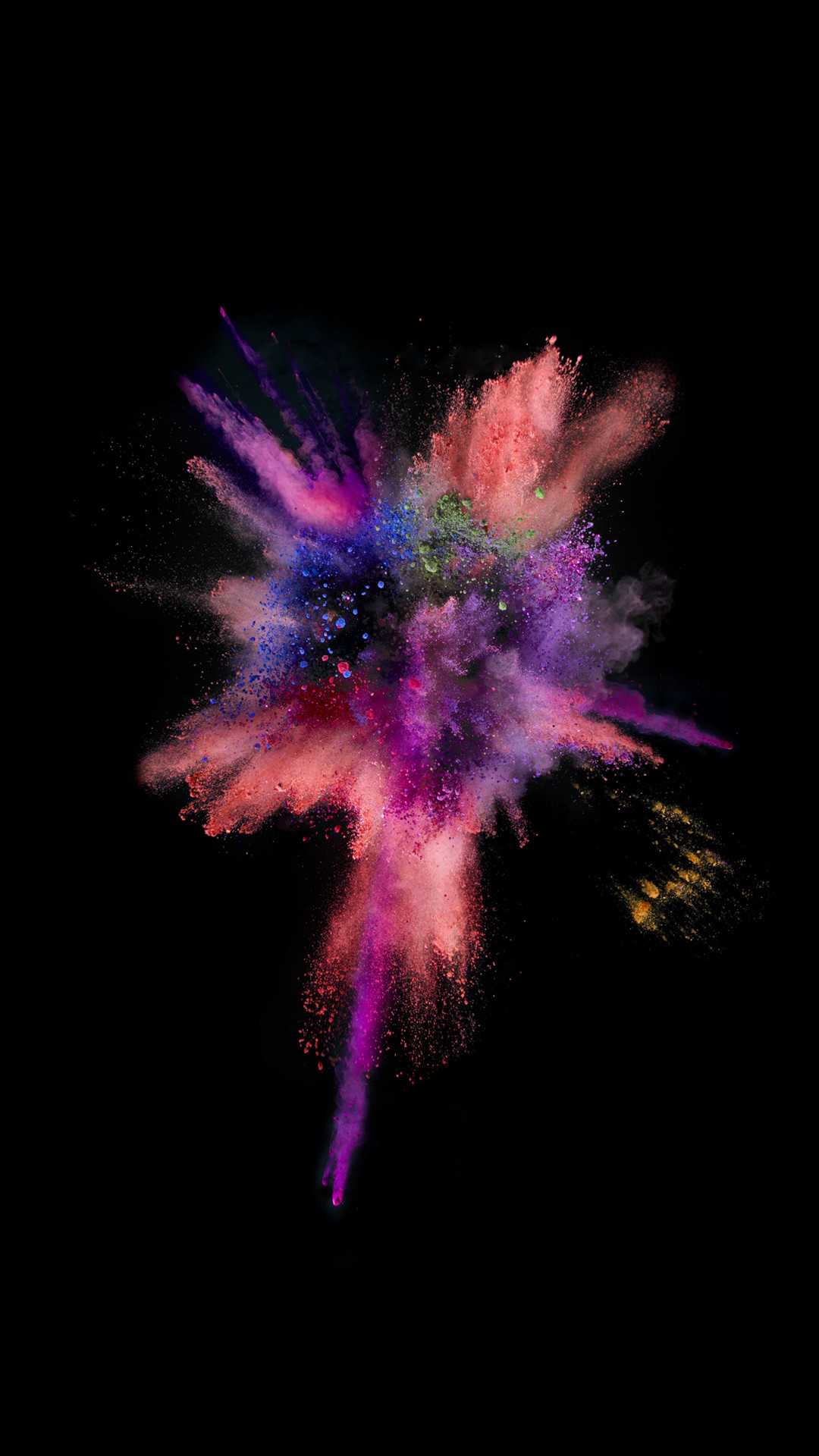 1080x1920 iOS9 Colorful Explosion Smoke Dark #iPhone #6 #wallpaper