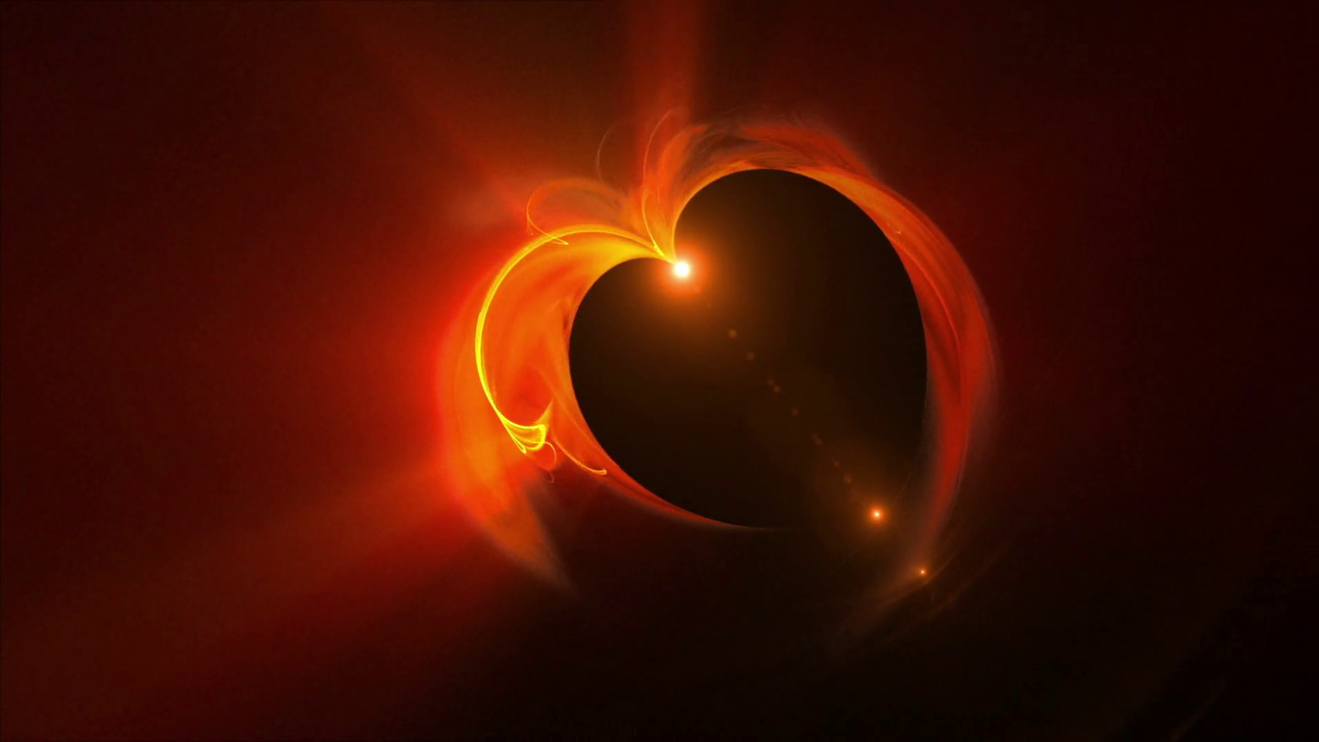 1920x1080 Abstract blazing fiery red heart made of flames with flare on black  background, the concept of love, animation, 30fps, HD1080, seamless loop  Motion ...