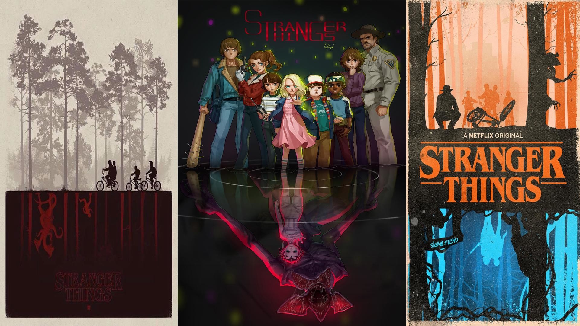 1920x1080 Threw some of my favorite Stranger Things fanart into a 1920 X 1080  wallpaper. I DONT OWN THESE. Need #iPhone #6S #Plus #Wallpaper/ #Background  for…