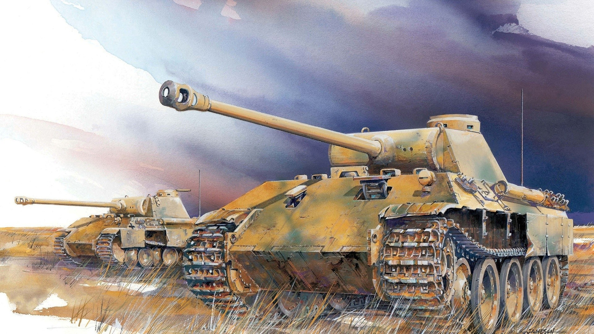 1920x1080 ... Wallpapers in   Art, Tanks, Panther Ausf. D., Heavy,  Field,