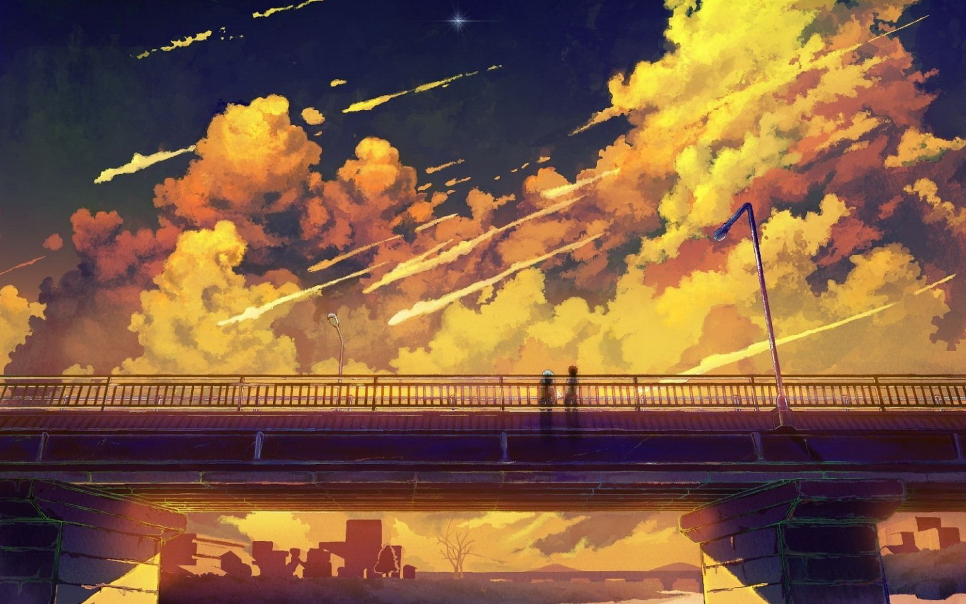1920x1200 Anime Scenery Free Wallpapers 2711 - HD Wallpaper Site