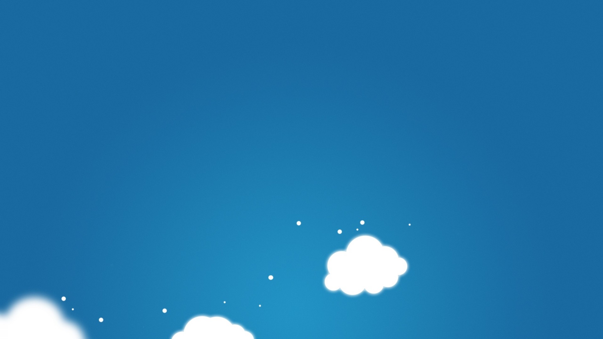 1920x1080 Minimal Cartoon Clouds Blue Background  Resolution