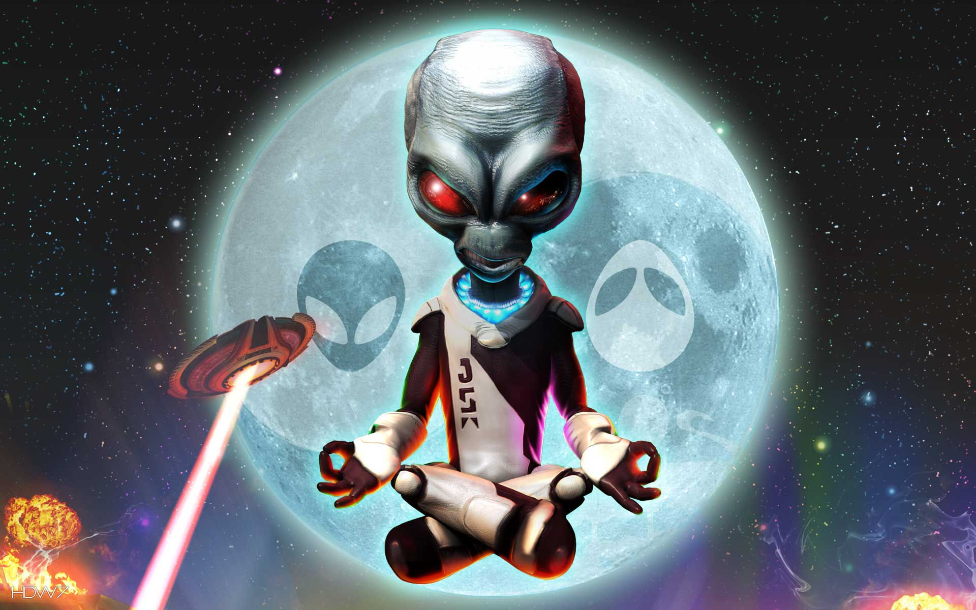 1920x1200 destroy all humans path of the furon alien ownage widescreen wallpaper