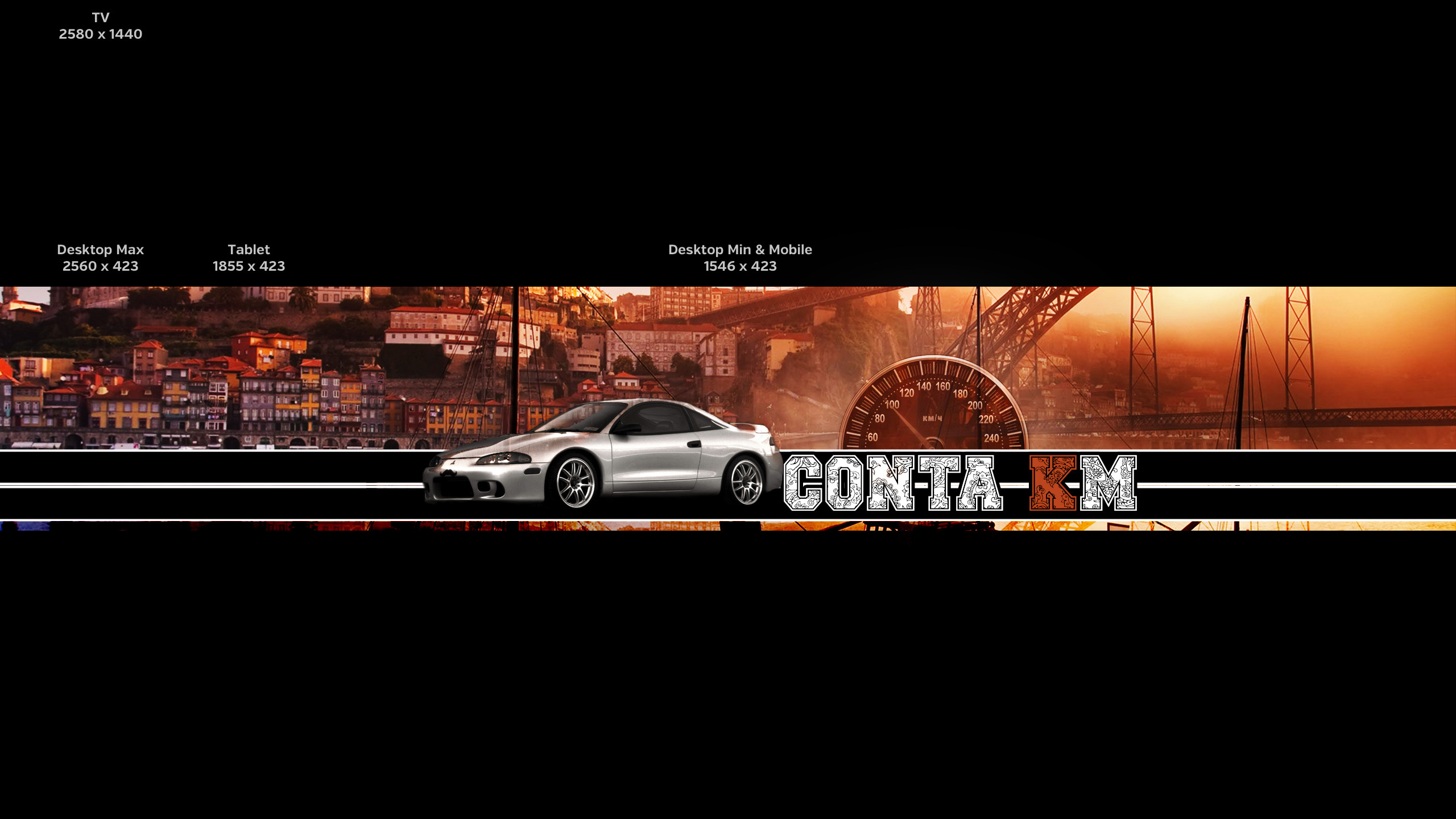 2560x1440 This is the banner that I'm working for my Car Channel, wut do you guys  think? Wut would you change? I'm not very experienced with photoshop!