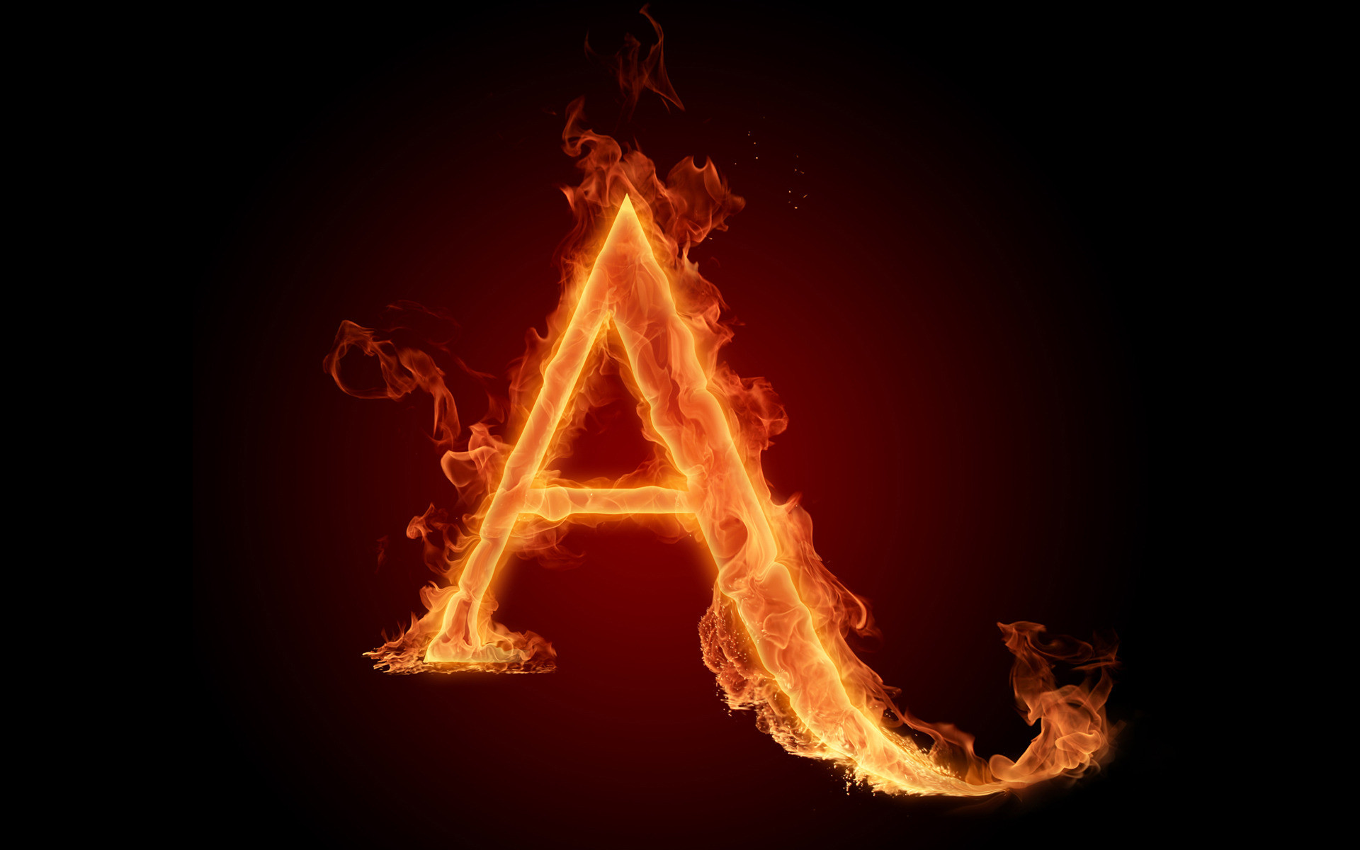 1920x1200 The fiery English alphabet picture A Wallpapers - HD Wallpapers 73615