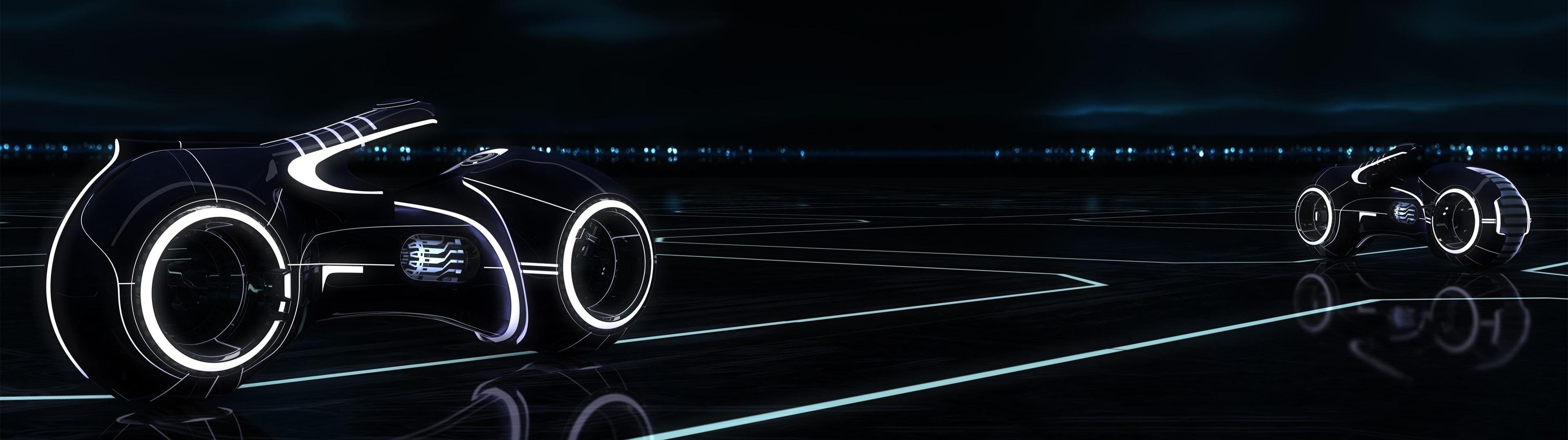 3840x1080 Tron: Legacy, Light Cycle, Movies, Multiple Display Wallpapers HD / Desktop  and Mobile Backgrounds