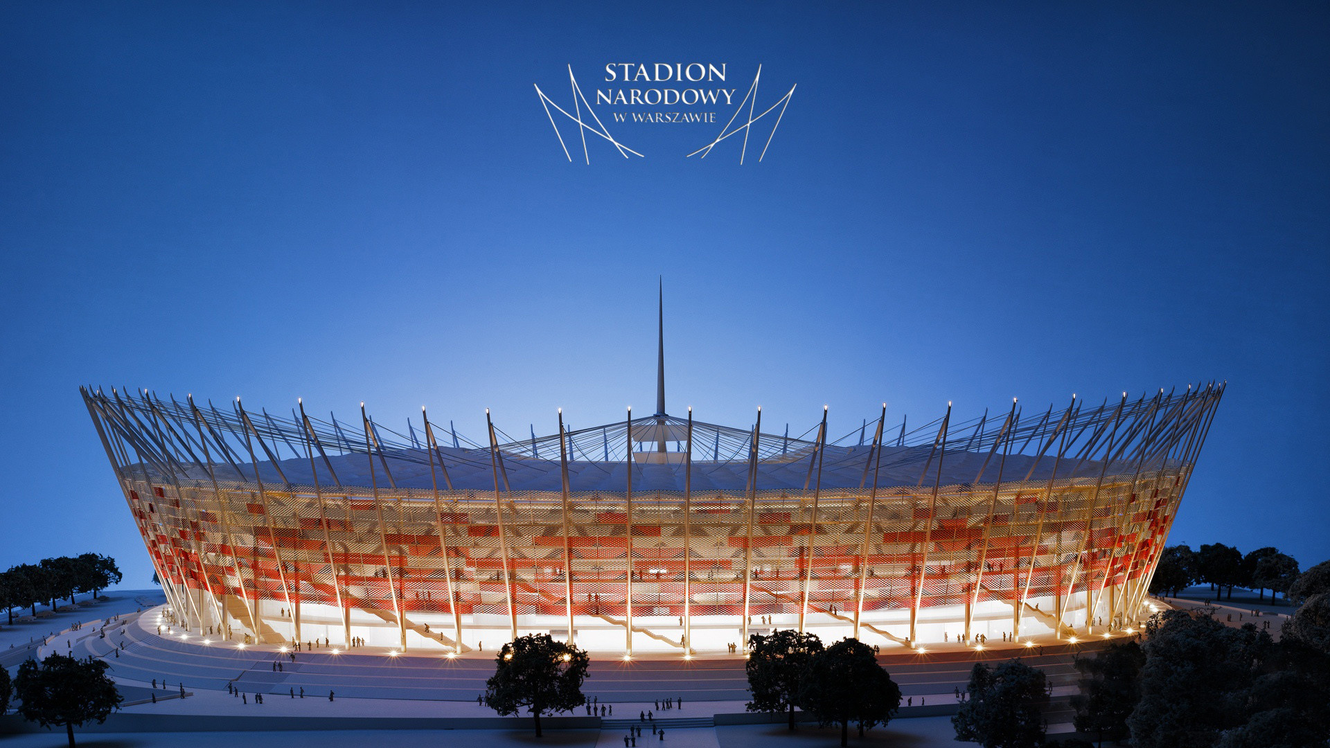 1920x1080 The National Stadium in Warsaw - UEFA Euro 2012 HD desktop wallpaper :  Widescreen : High Definition : Mobile