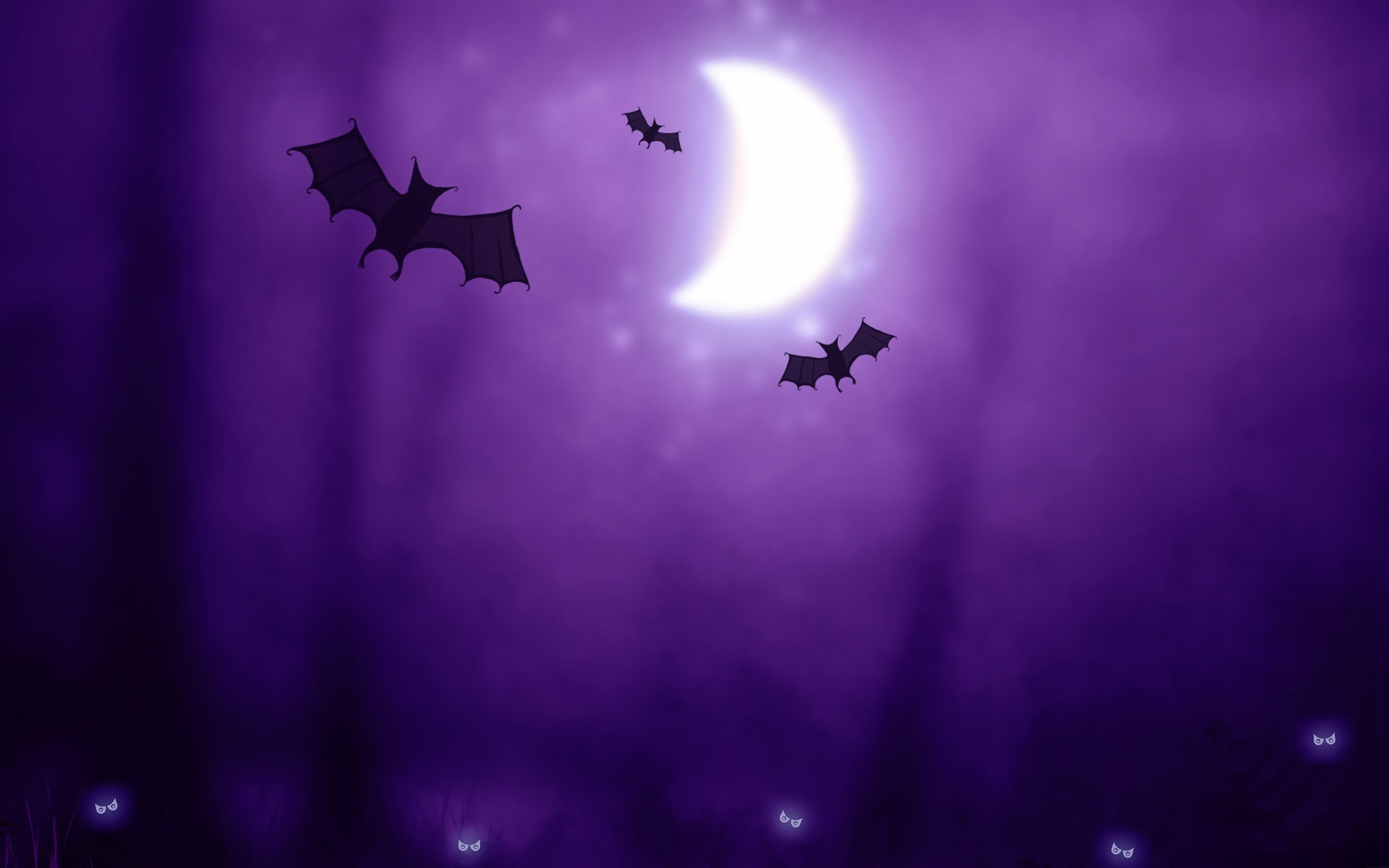 2560x1600 Bats Halloween iPhone Panoramic Wallpaper