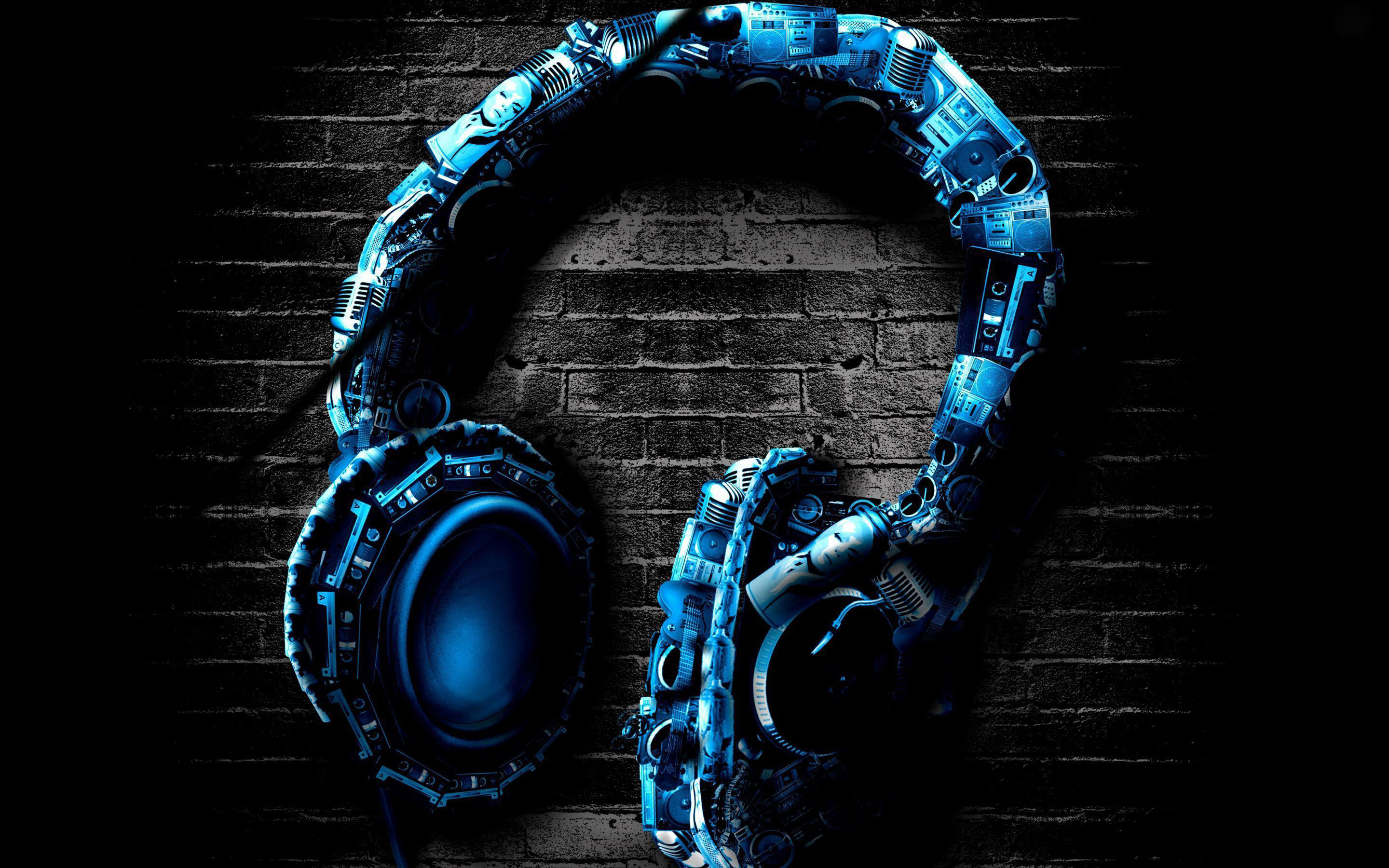 2880x1800 blue headfone cool backgrounds