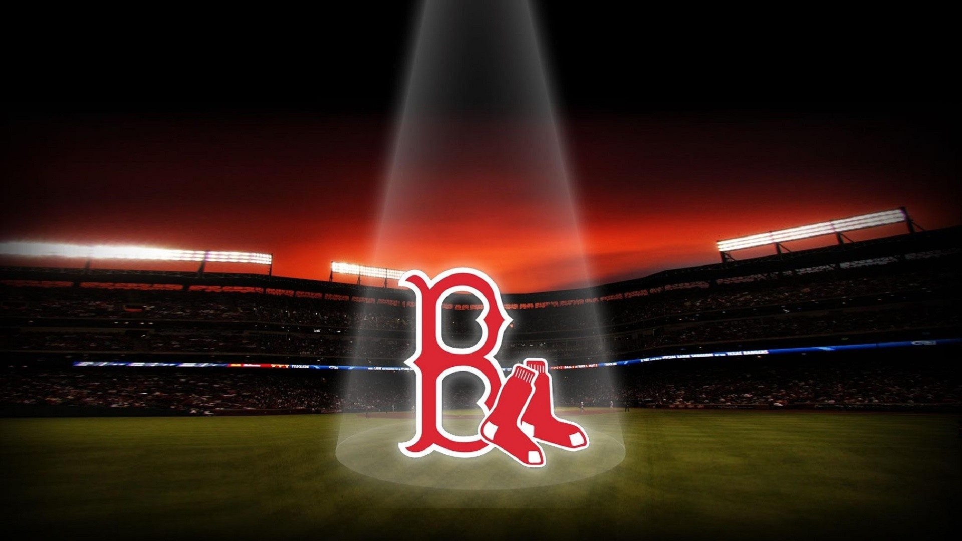1920x1080 Baseball, Boston Red Sox, Red Sox Logo, Boston Red Sox Logo Stadium Art