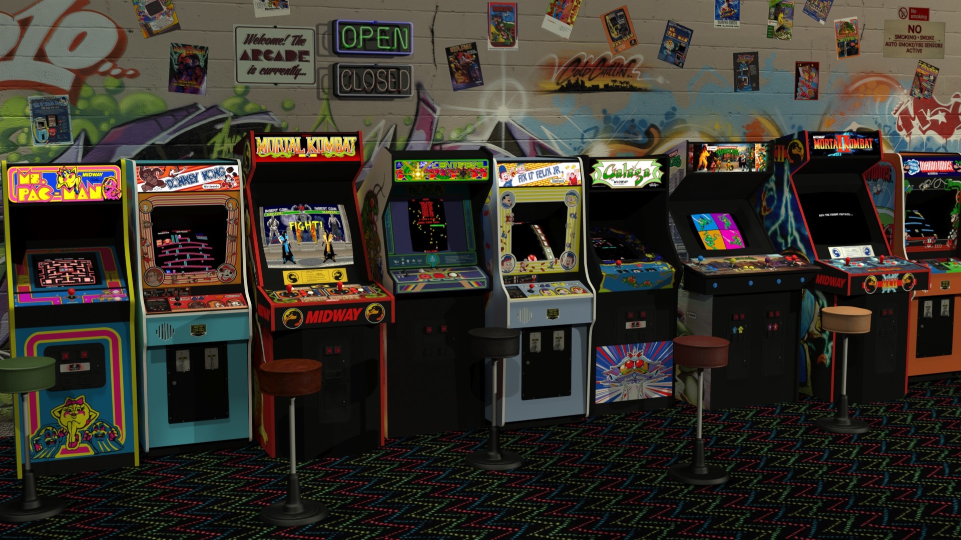 1920x1080 A great find of old arcade games has ended up in "tragedy"