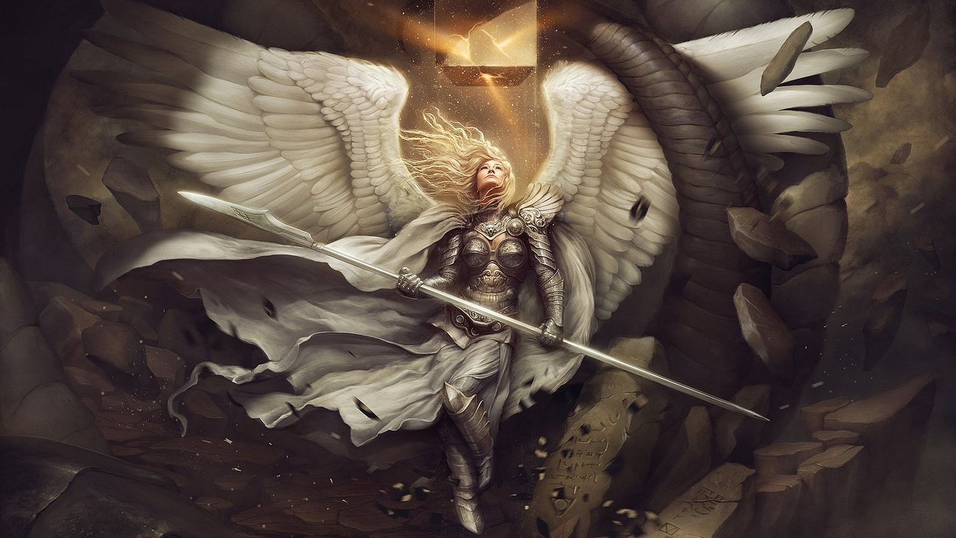 1920x1080 Angel Warrior Wing free iPhone or Android Full HD wallpaper.