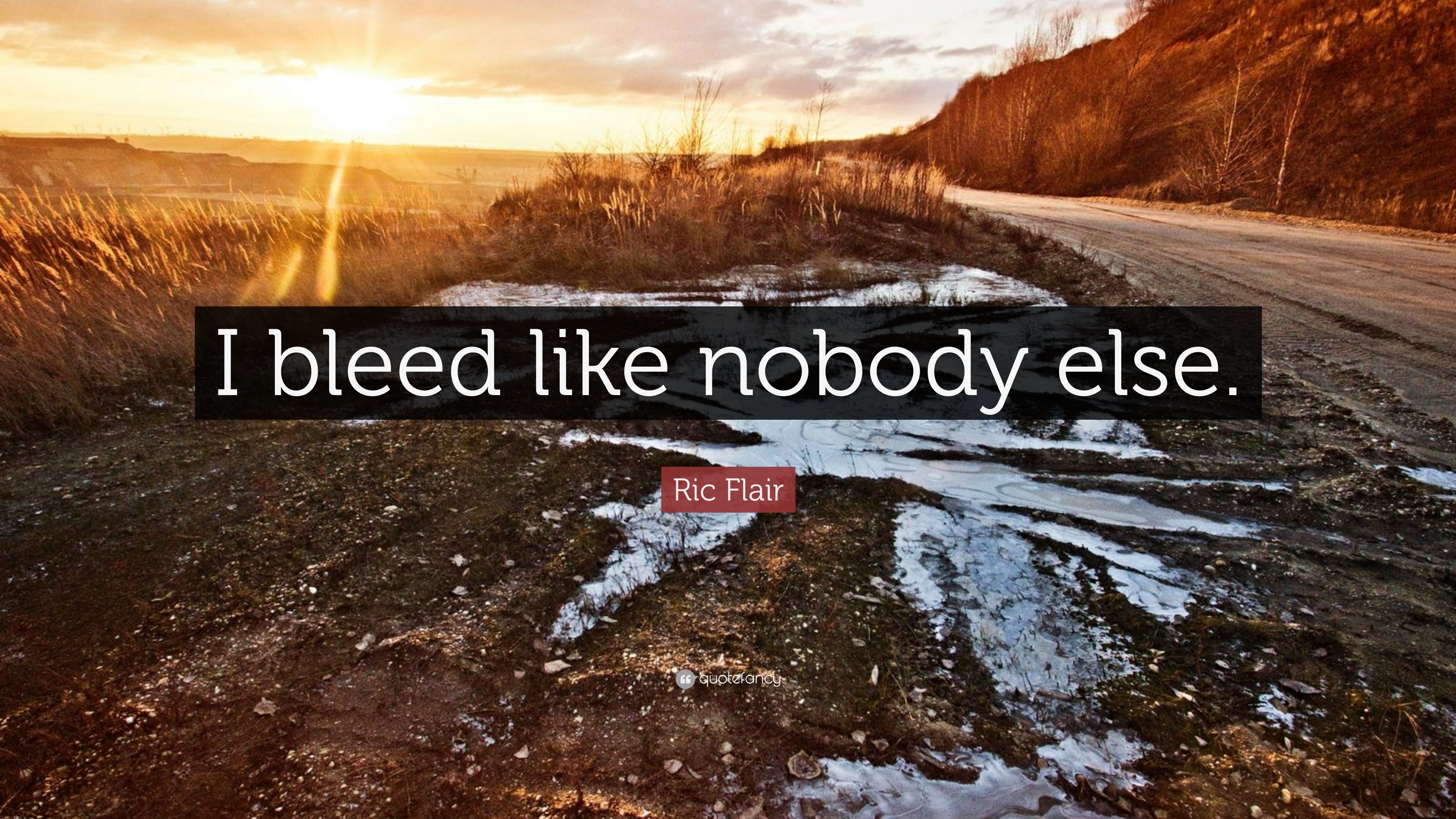 3840x2160 Ric Flair Quote: “I bleed like nobody else.”