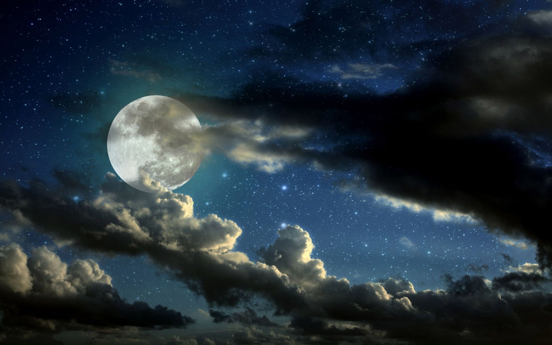 1920x1200 Blue Moon full-moon-in-the-starry-sky-photography-