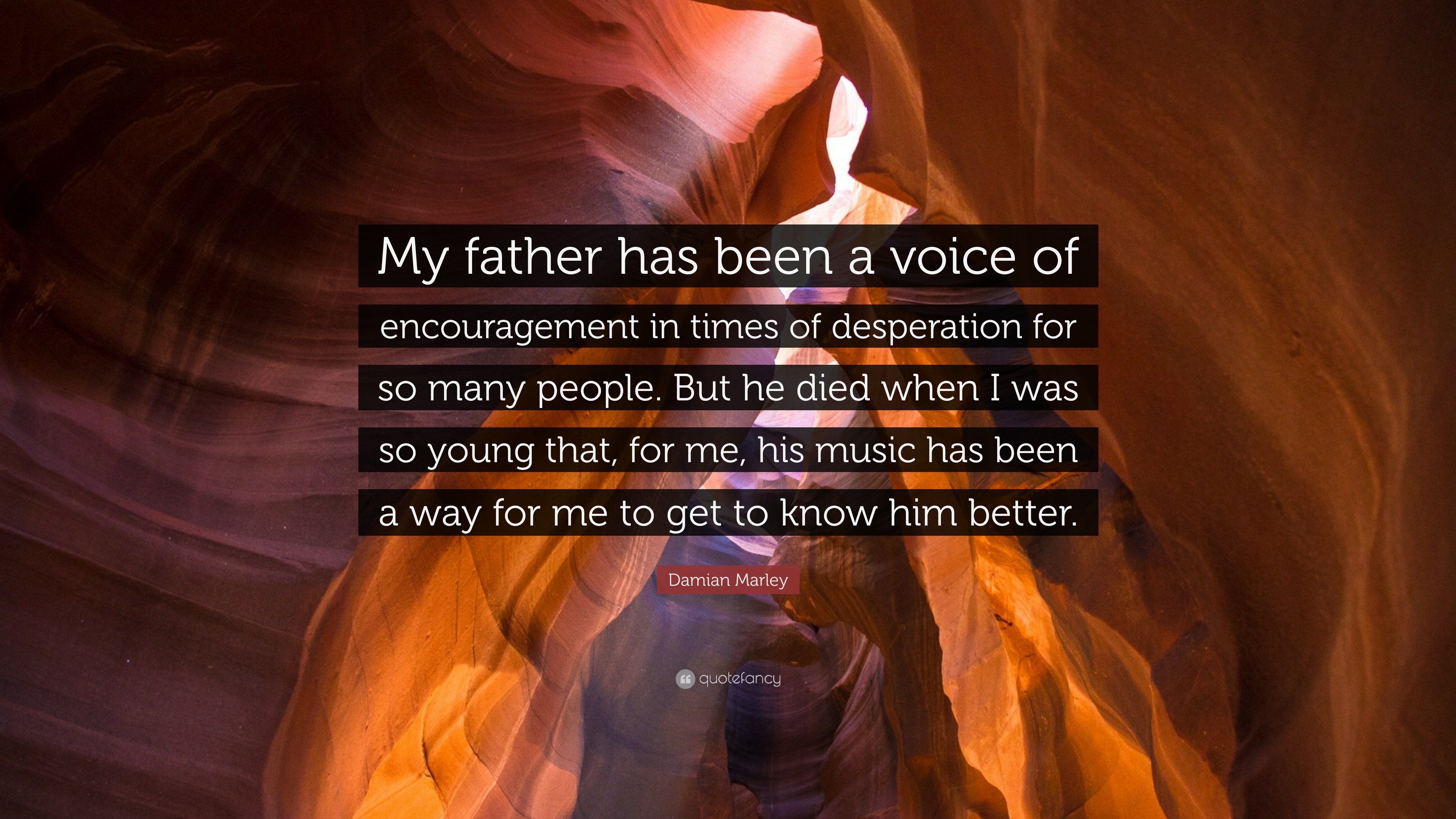 3840x2160 Damian Marley Quote: “My father has been a voice of encouragement in times  of
