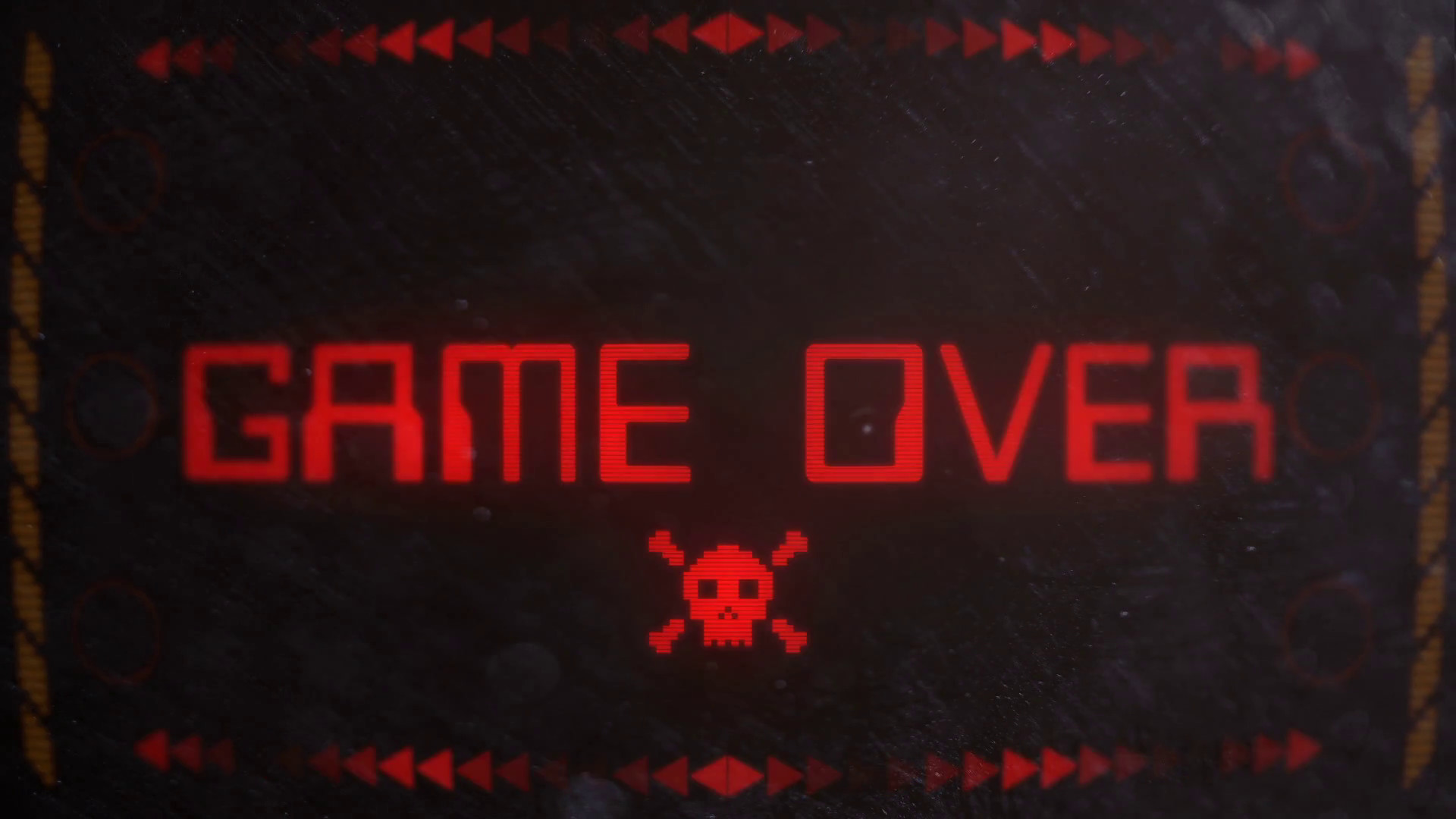 1920x1080 Game Over Signaling on an Old Monitor Motion Background - Storyblocks Video