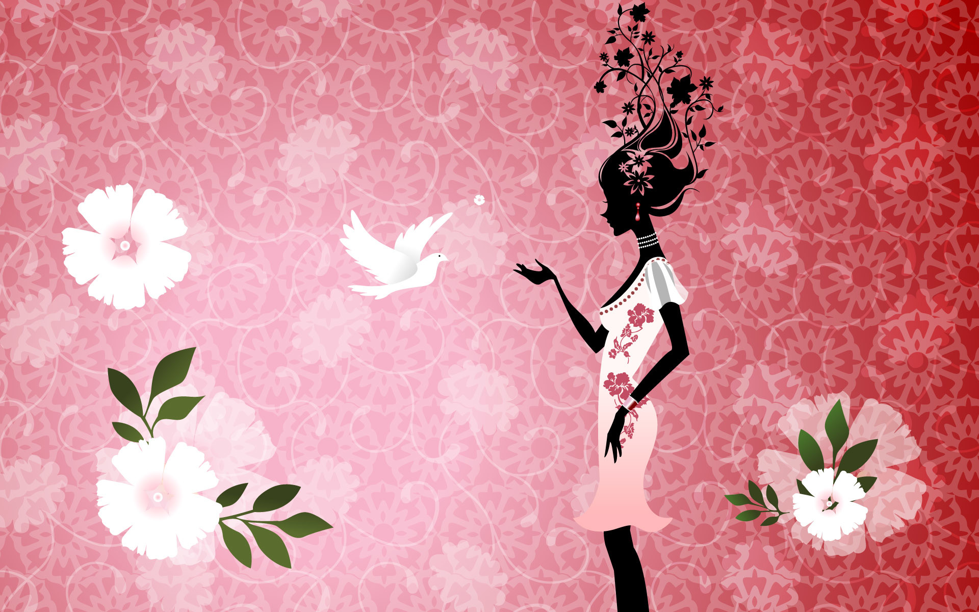 1920x1200 Pink Hd Abstract And Pigeon On Background Desktop 470662 Wallpaper wallpaper