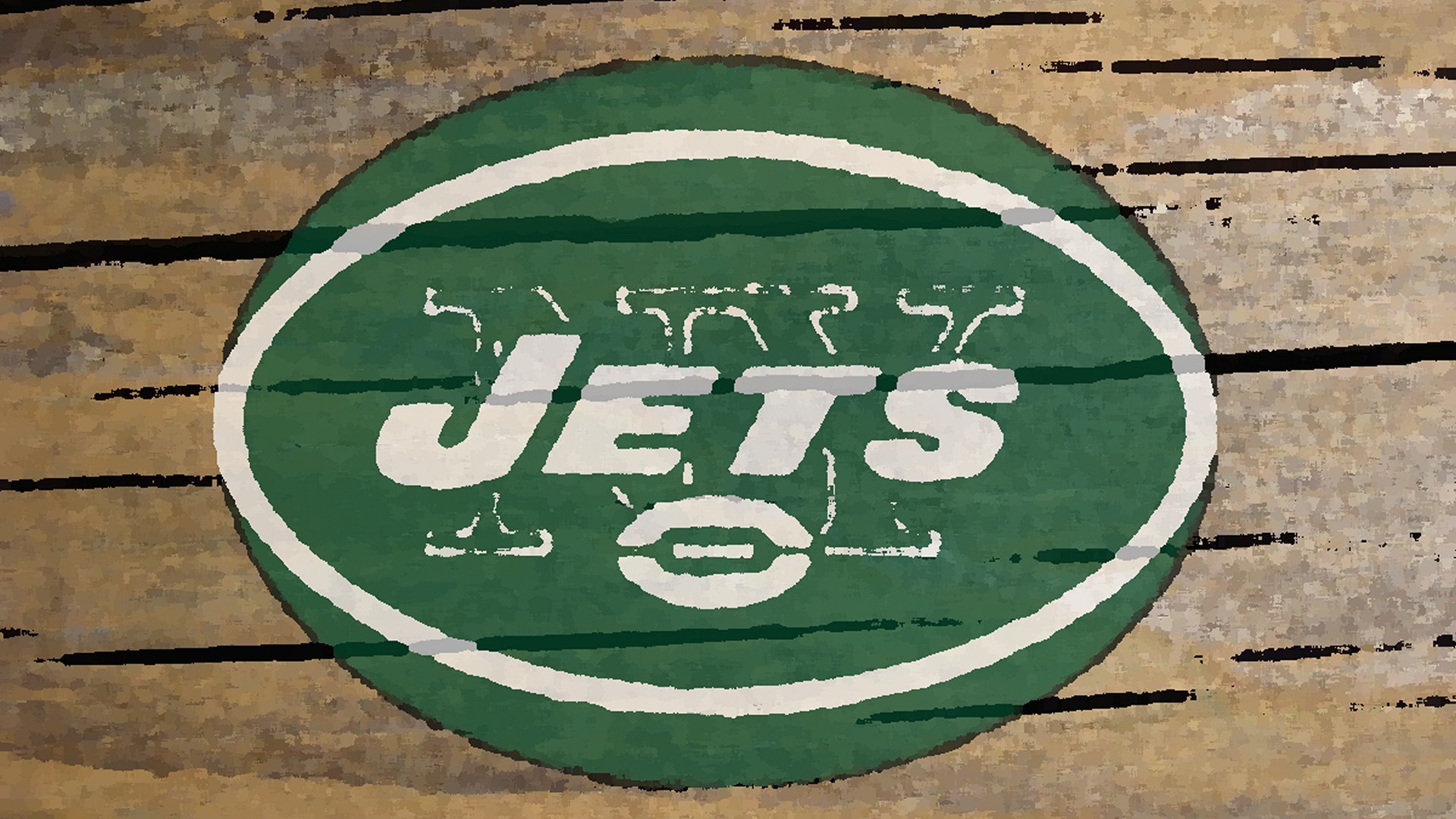 1920x1080 new york jets logo painted on wood