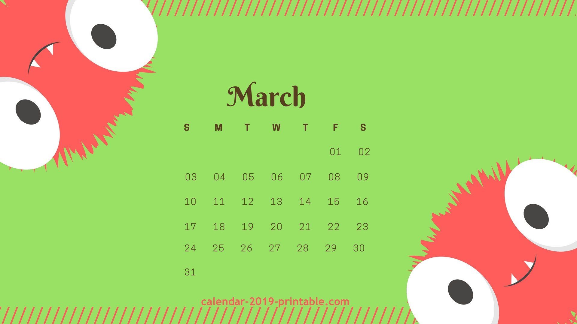 1920x1080 free march 2019 wallpaper calendar