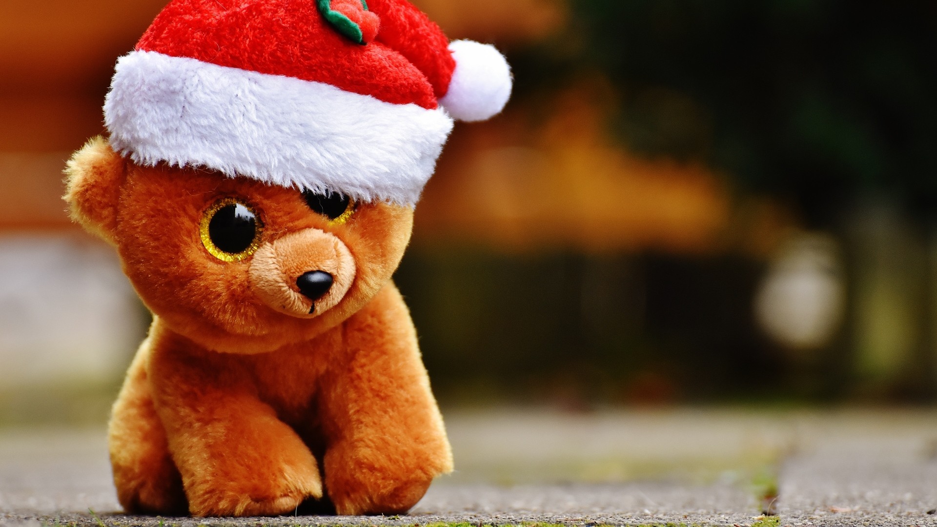 1920x1080 Preview wallpaper toy, teddy bear, christmas 