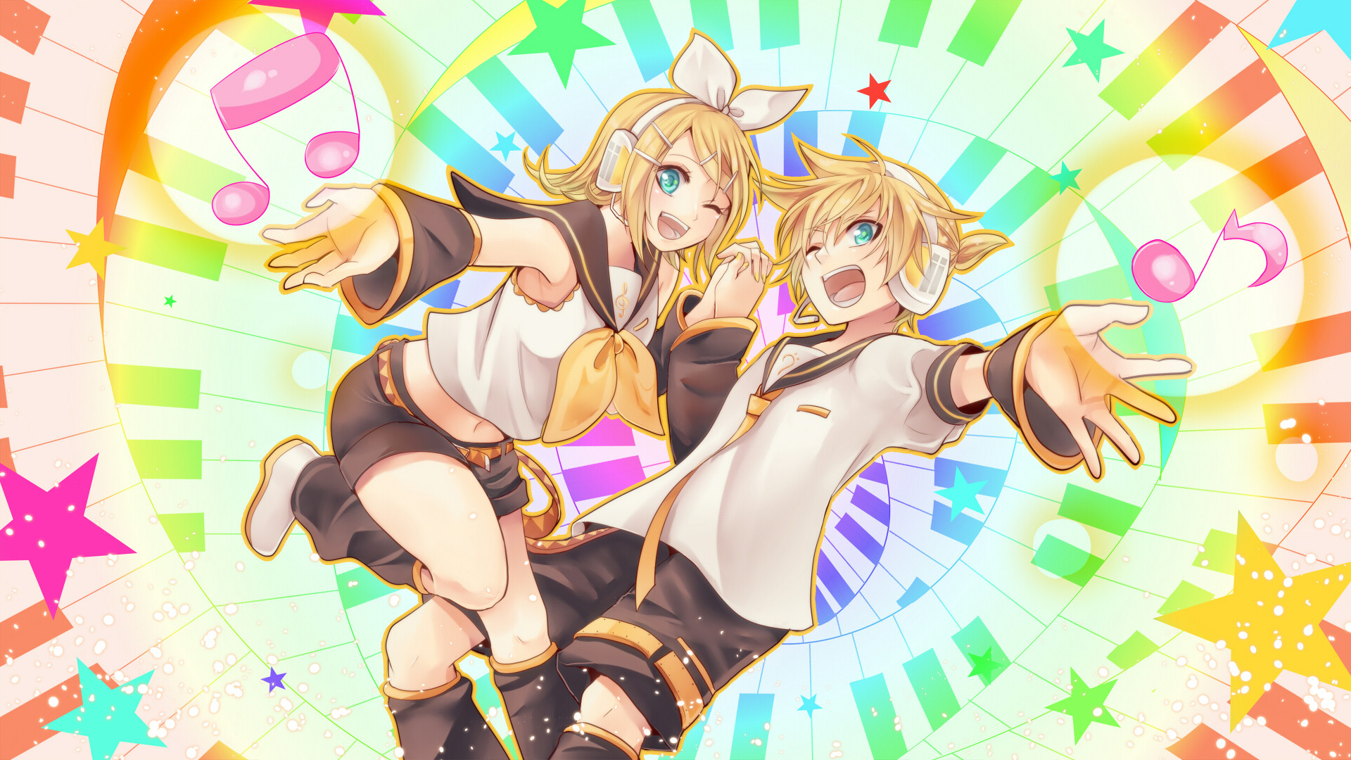 1920x1080 Rin And Len Kagamine Wallpaper Vocaloid Twins Kagamine Rin