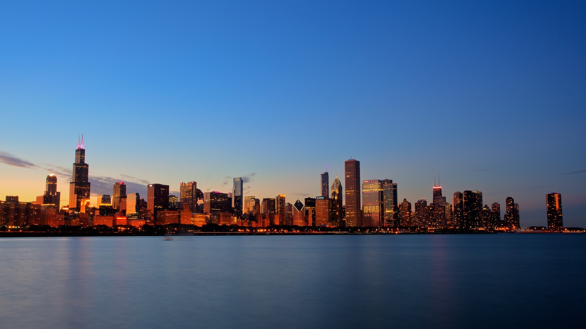 1920x1080 Beautiful chicago skyline wallpaper