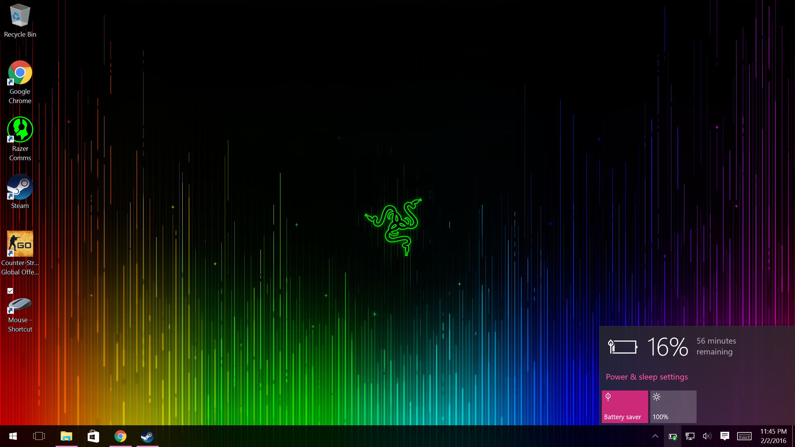 2560x1440 Slightly changed the colour of the Razer Blade factory wallpaper .