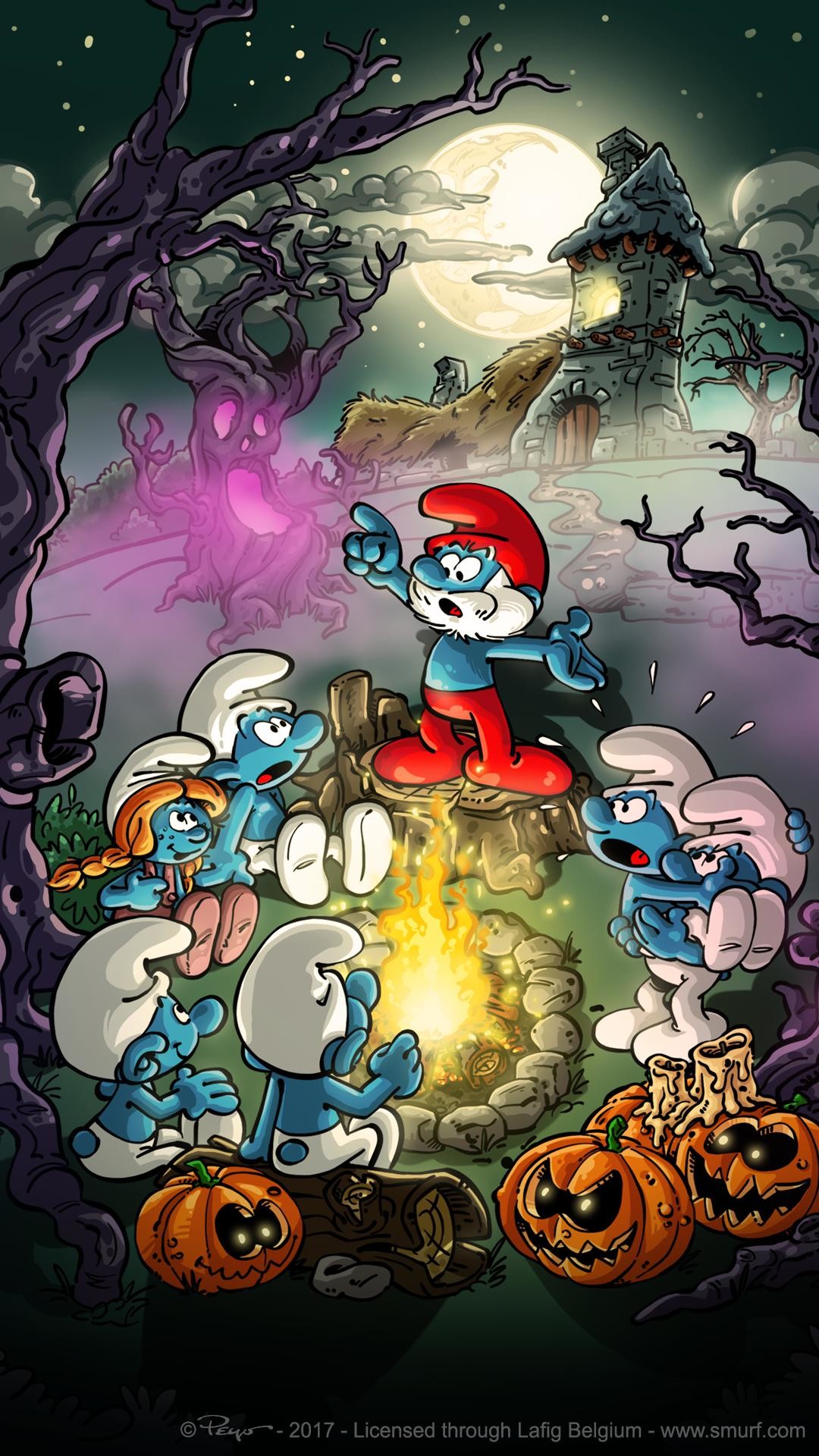 1080x1920 Get your original Smurfs' Village Halloween 2017 Wallpaper here!