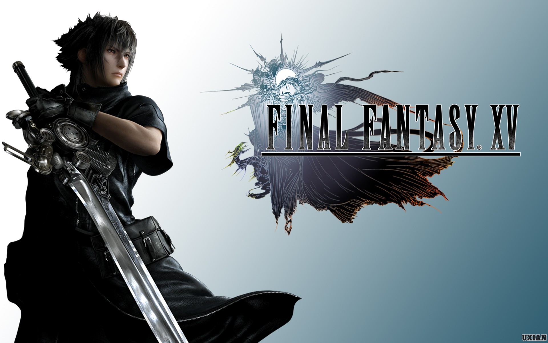 1920x1200 file_download logo and hero of the game Final Fantasy xv