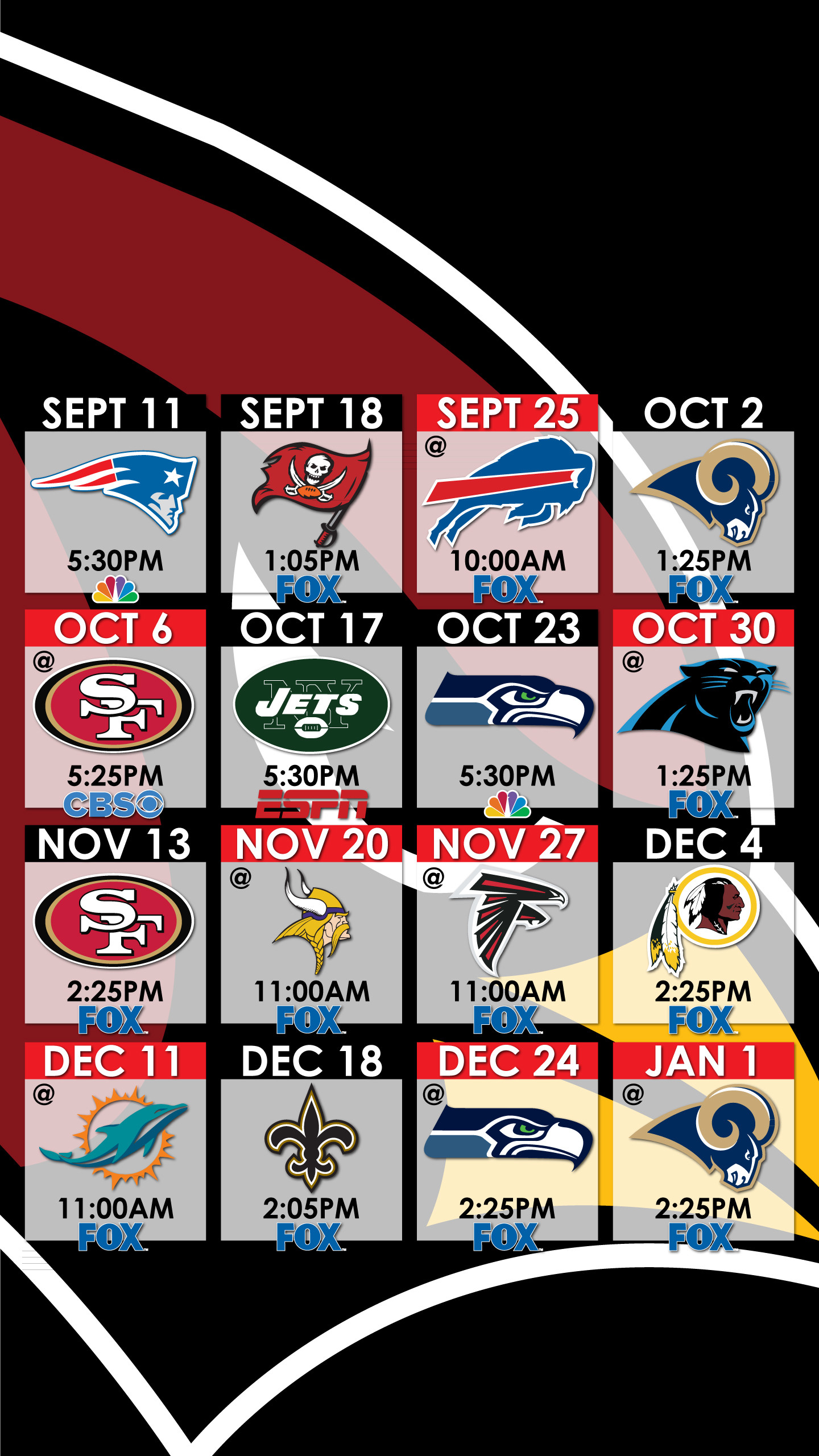 1440x2560 Arizona Cardinals Schedule Wallpaper for iPhone ...