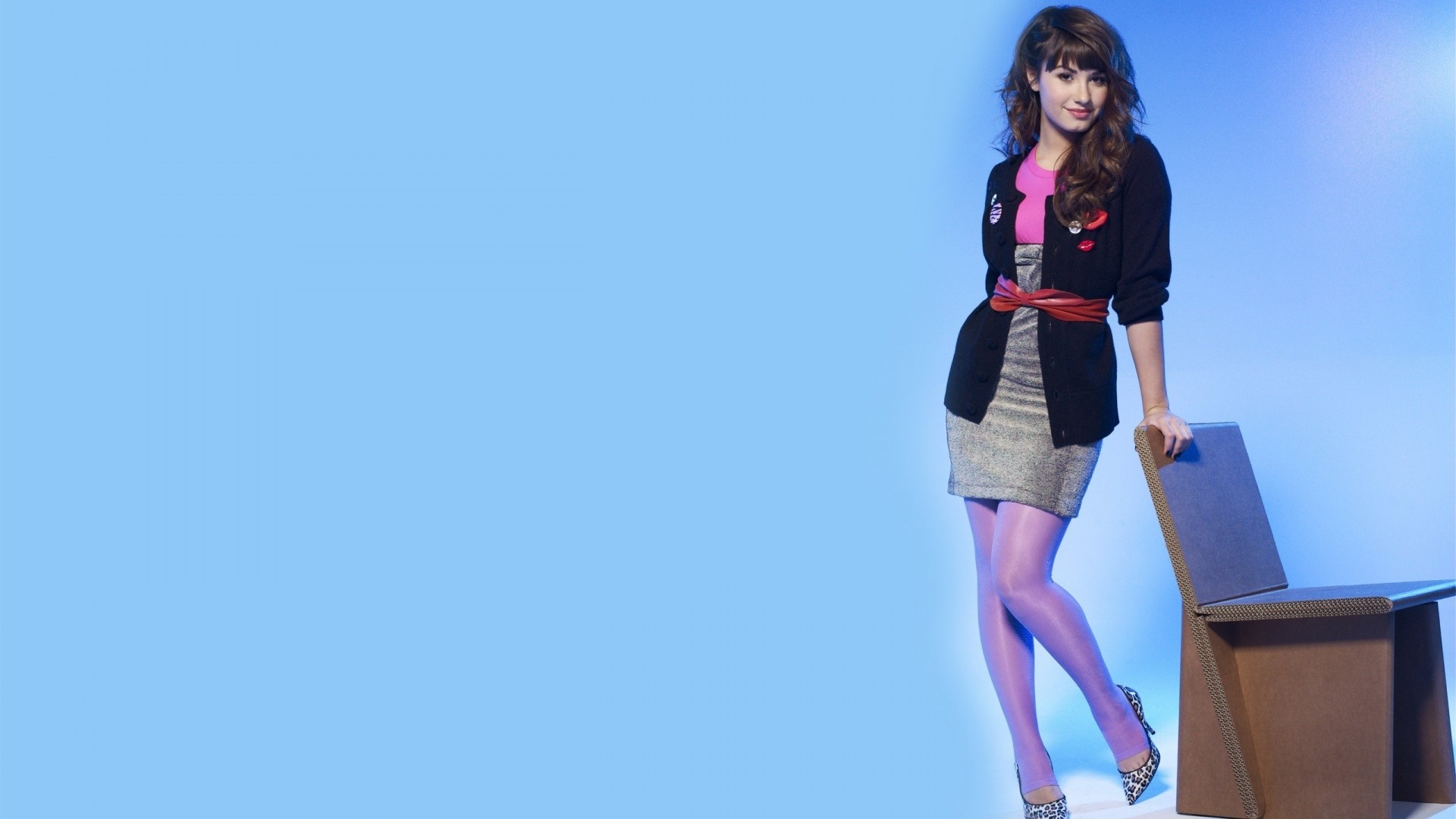 1920x1080 Preview wallpaper demi lovato, style, girl, pin-up 