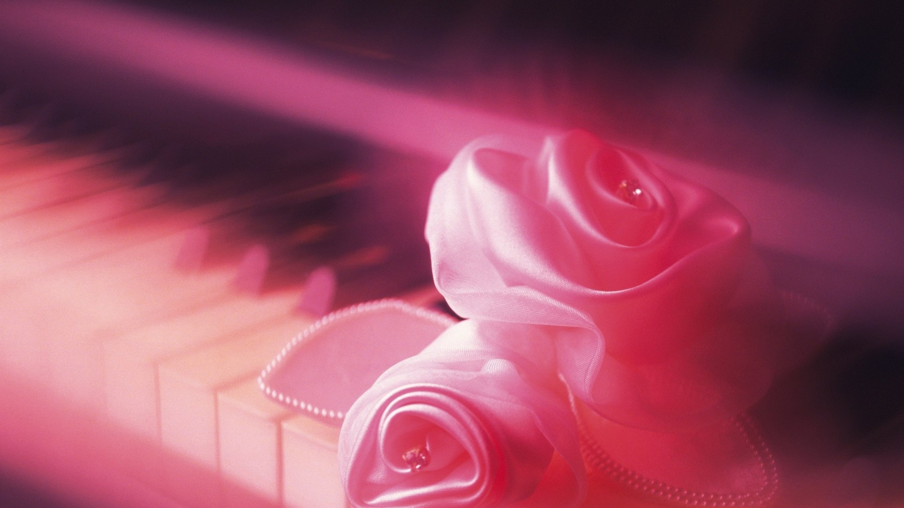 3840x2160  Wallpaper key, rose, soft, pink