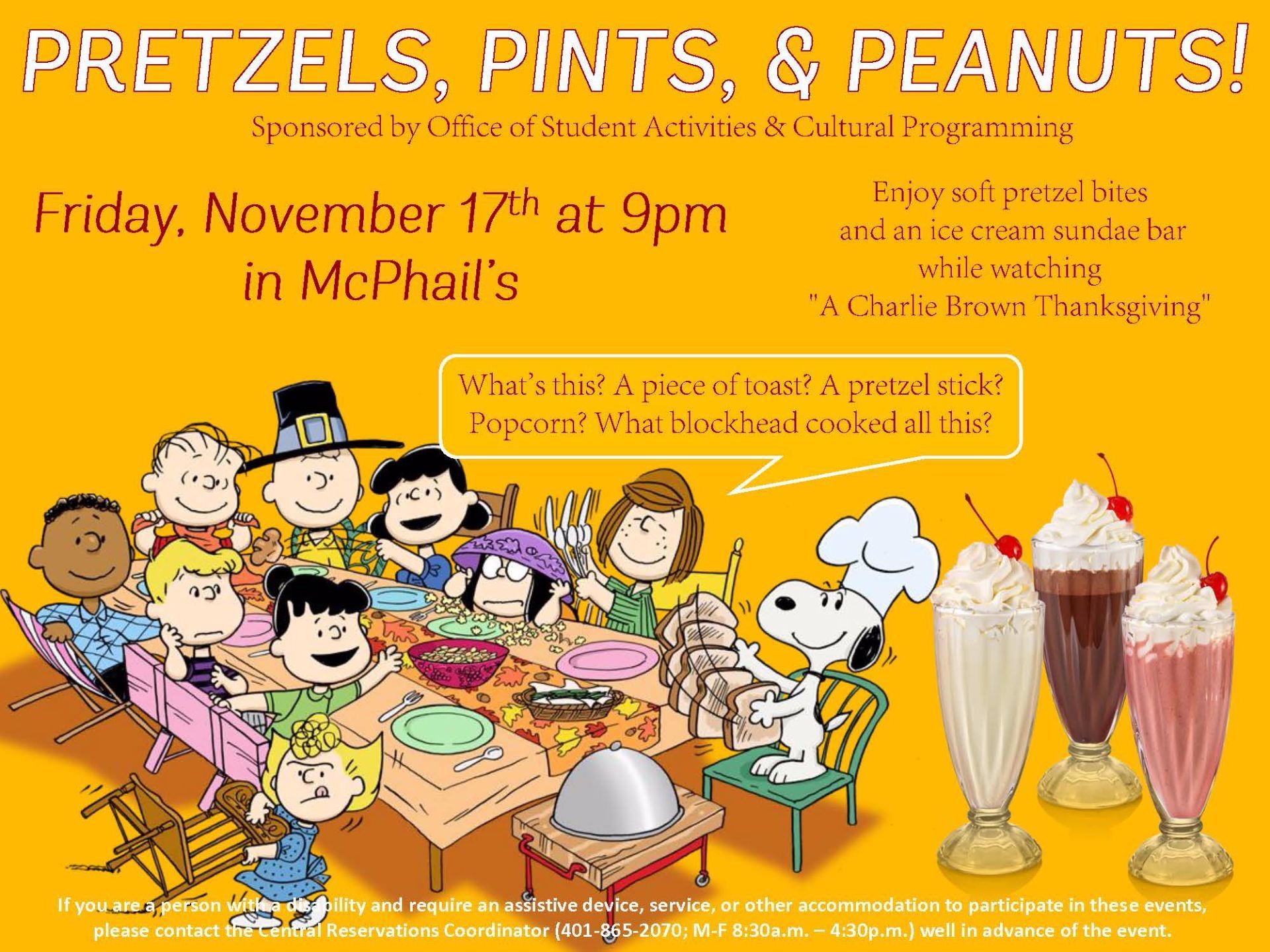 1920x1440 Charlie Brown Thanksgiving Cartoon Pretzels Pints U0026 Peanuts U2013  Tonight 9pm In Mcphail U0027s U2013 Morning