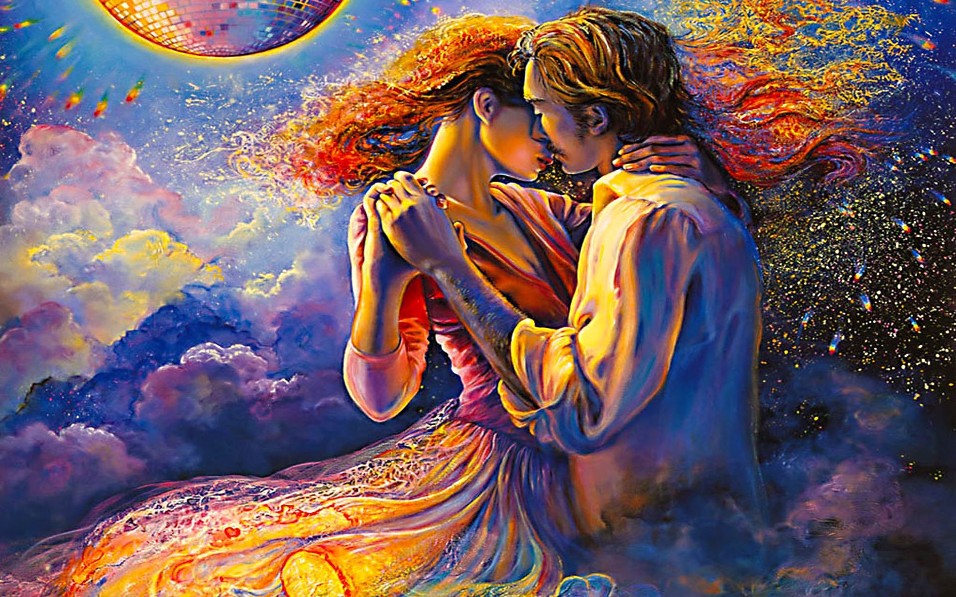 1920x1200 Painting art couple love -Dance-With-Me wallpaper |  | 685883 |  WallpaperUP