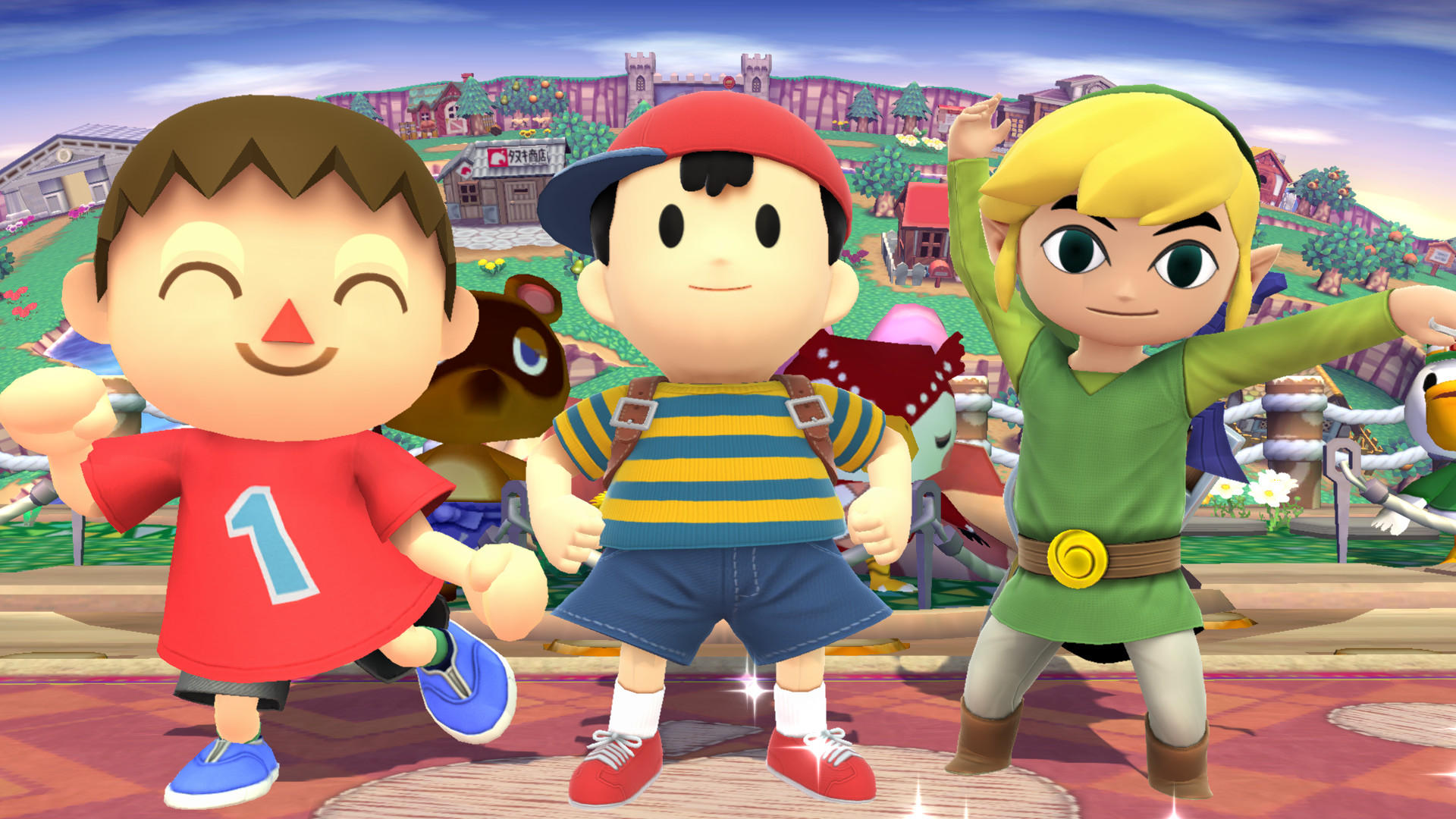 1920x1080 Image - Villager Ness and Toon Link.png | Smashpedia | FANDOM powered by  Wikia