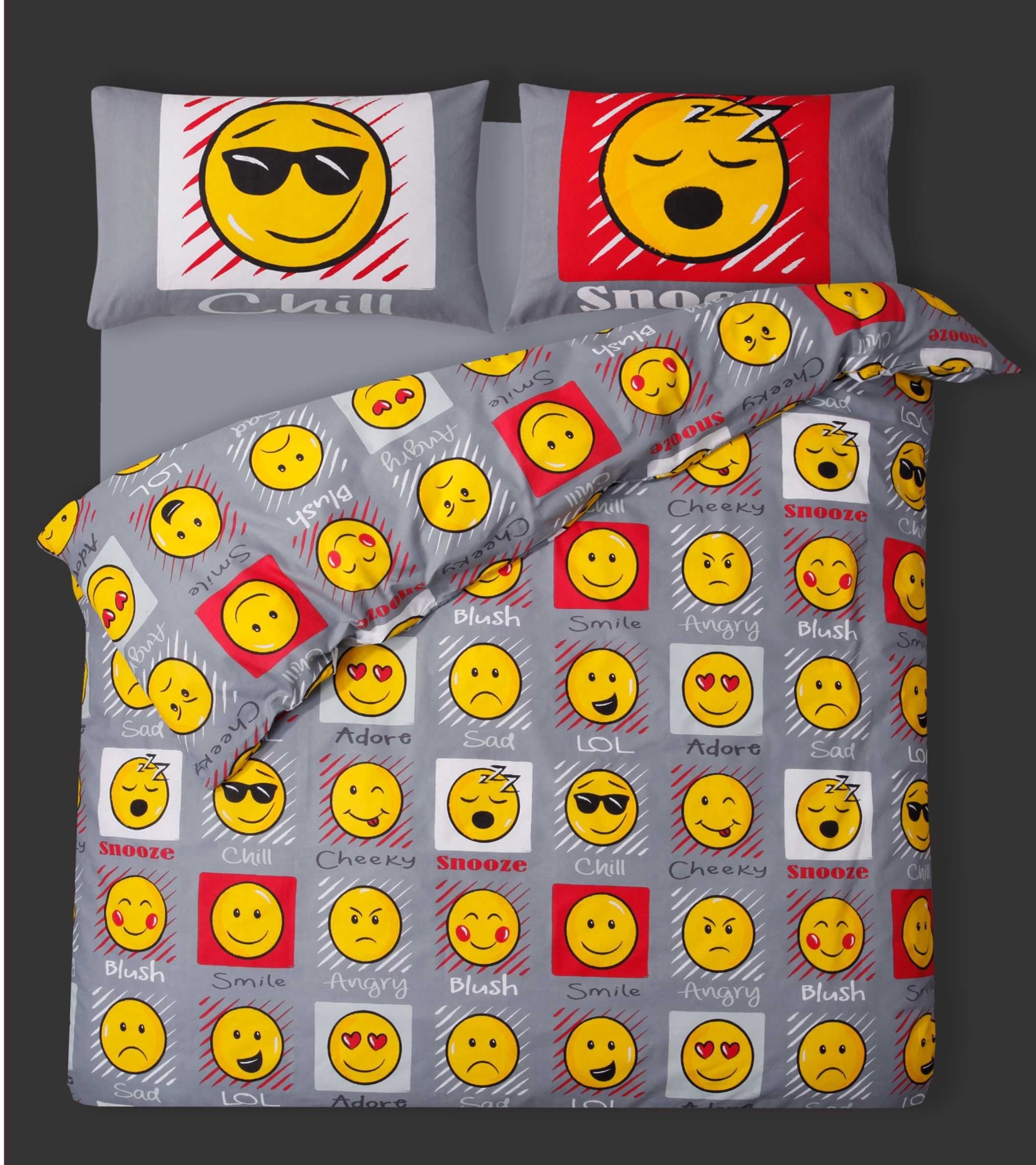 2125x2389 Double Bed Duvet / Quilt Cover Bedding Set Smiley Bedding Emoji / Faces /  Expressions /